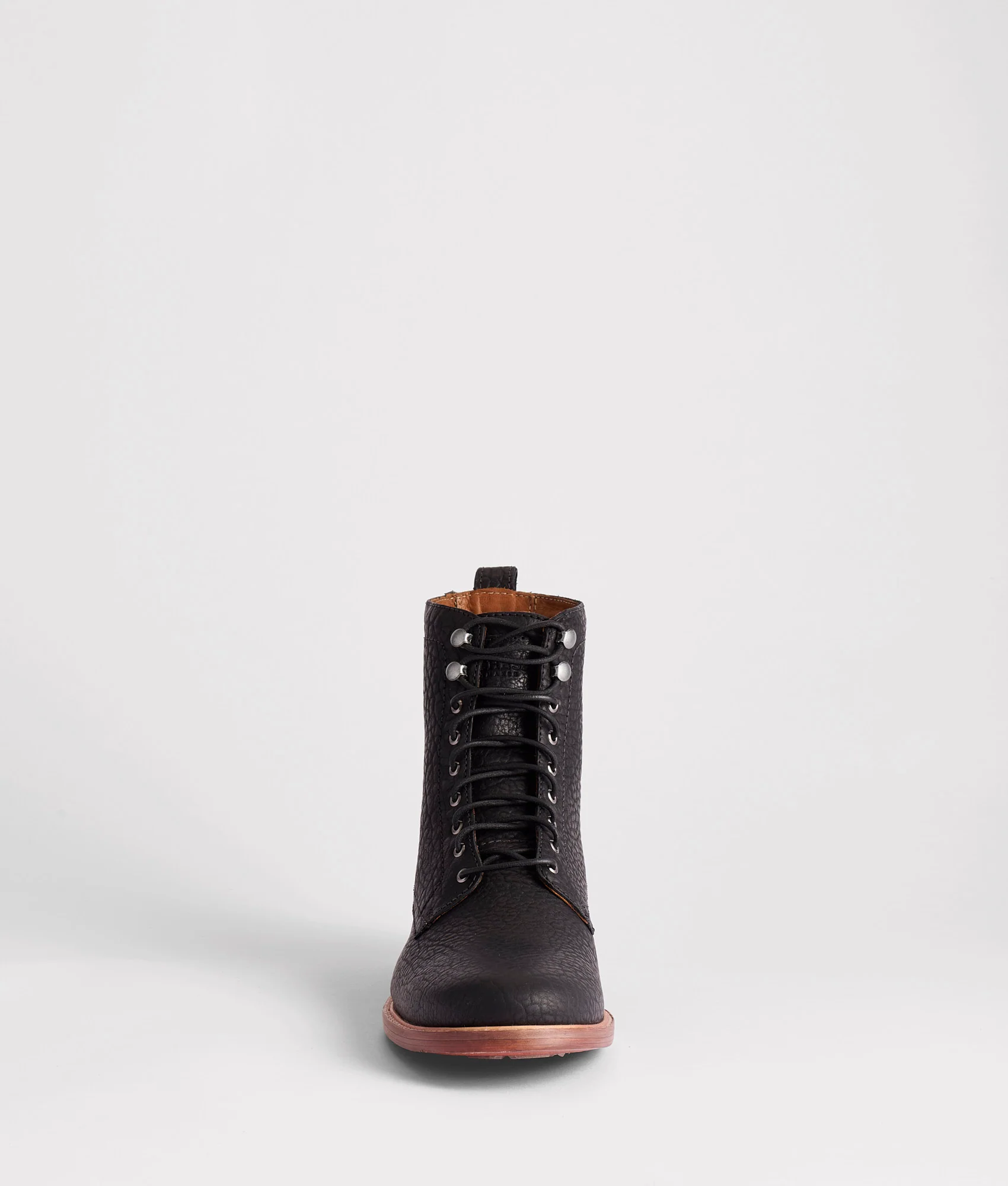 6" Lace Up Derby Boot :: Black - Image 4