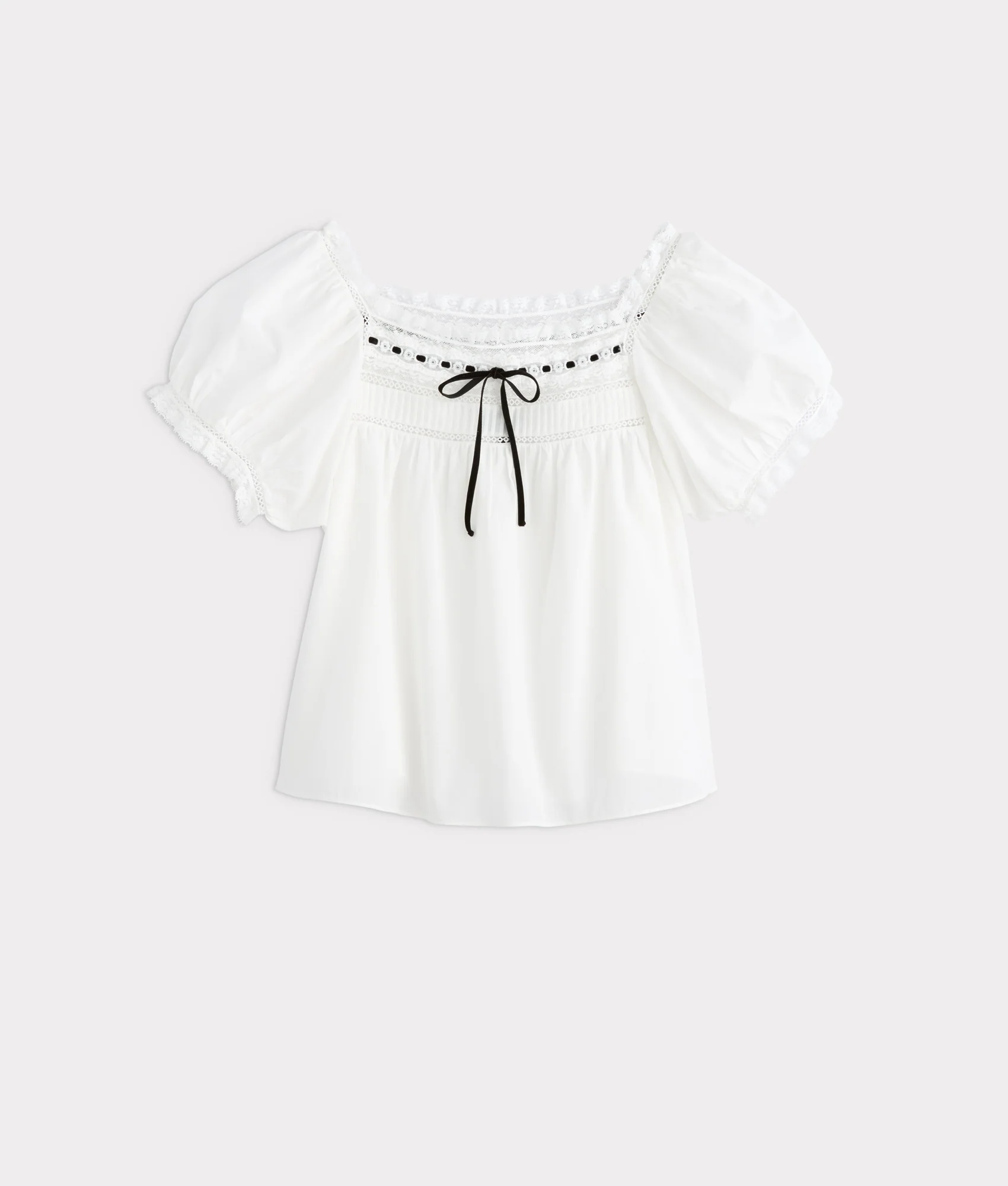 Arabella Bow Blouse :: White And Black