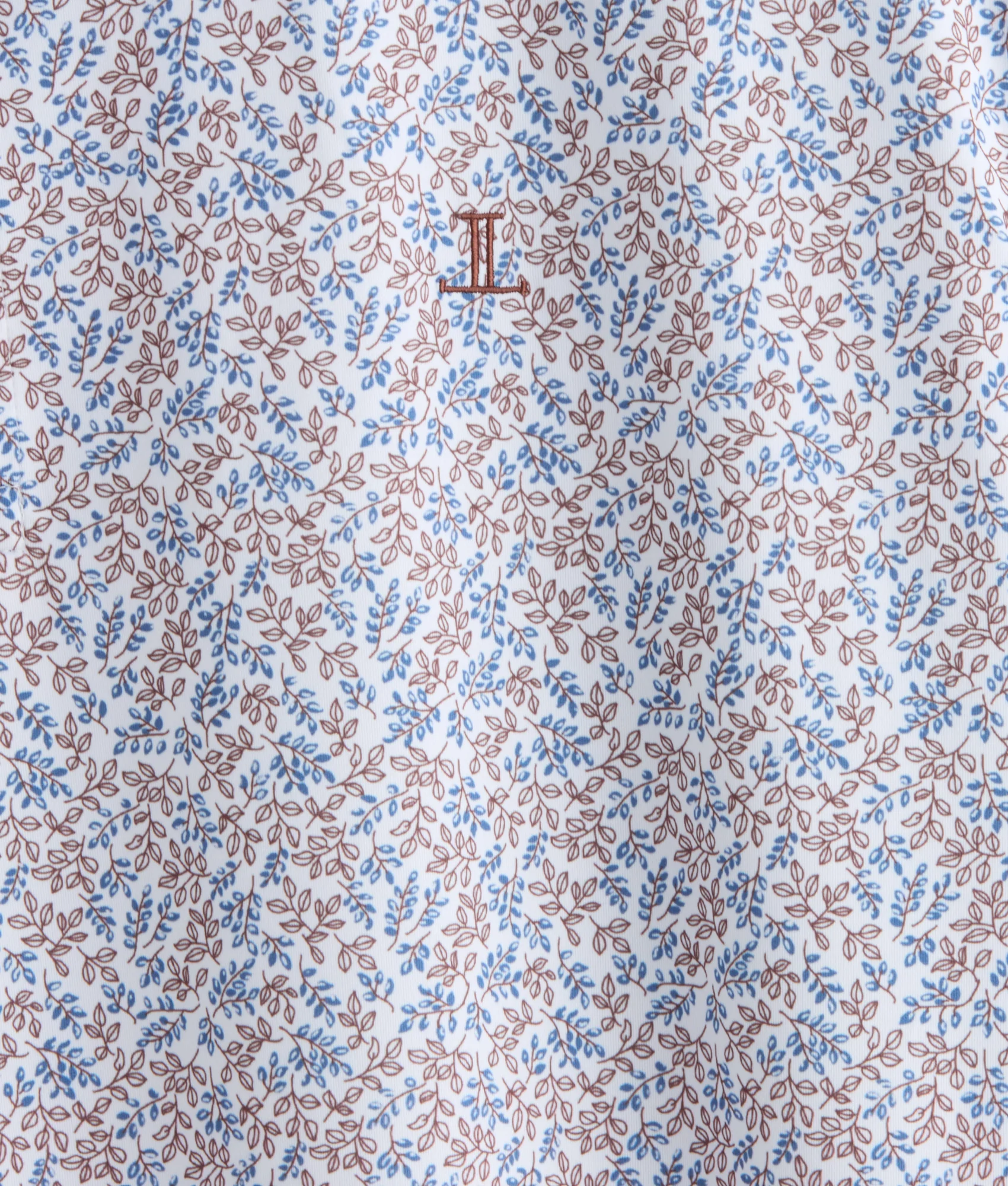 Lucchese Golf Polo :: Brown And Blue Floral - Image 11