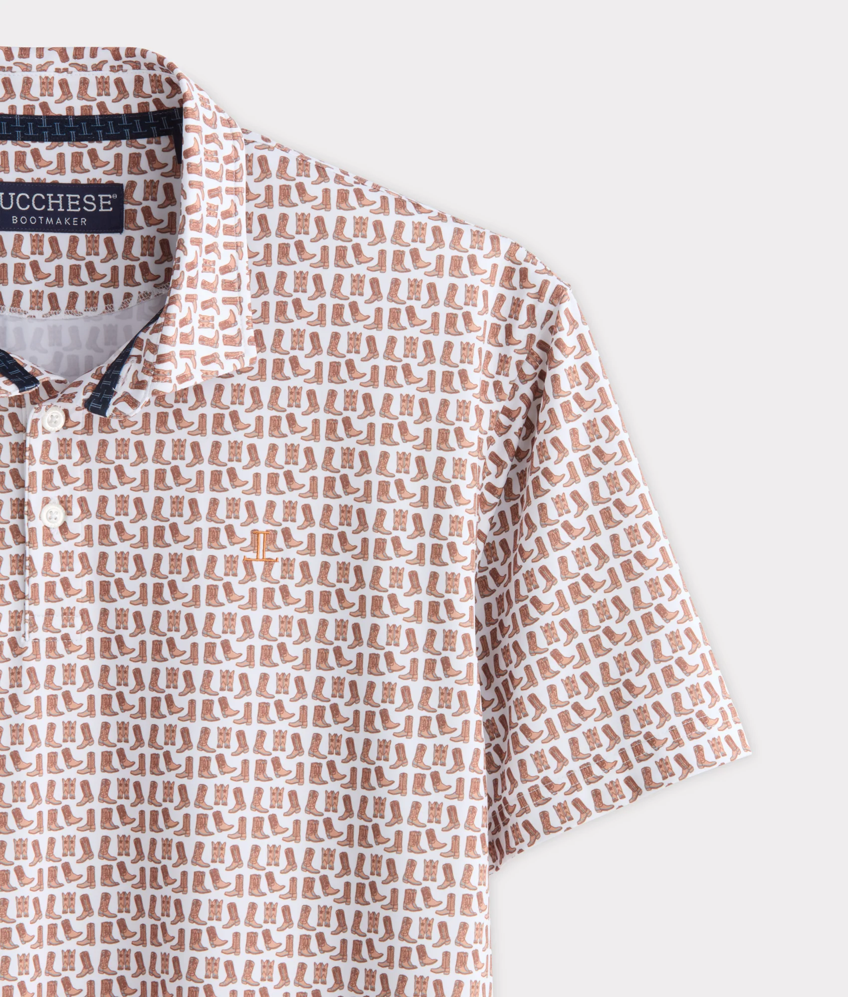 Lucchese Golf Polo :: Barnwood - Image 5