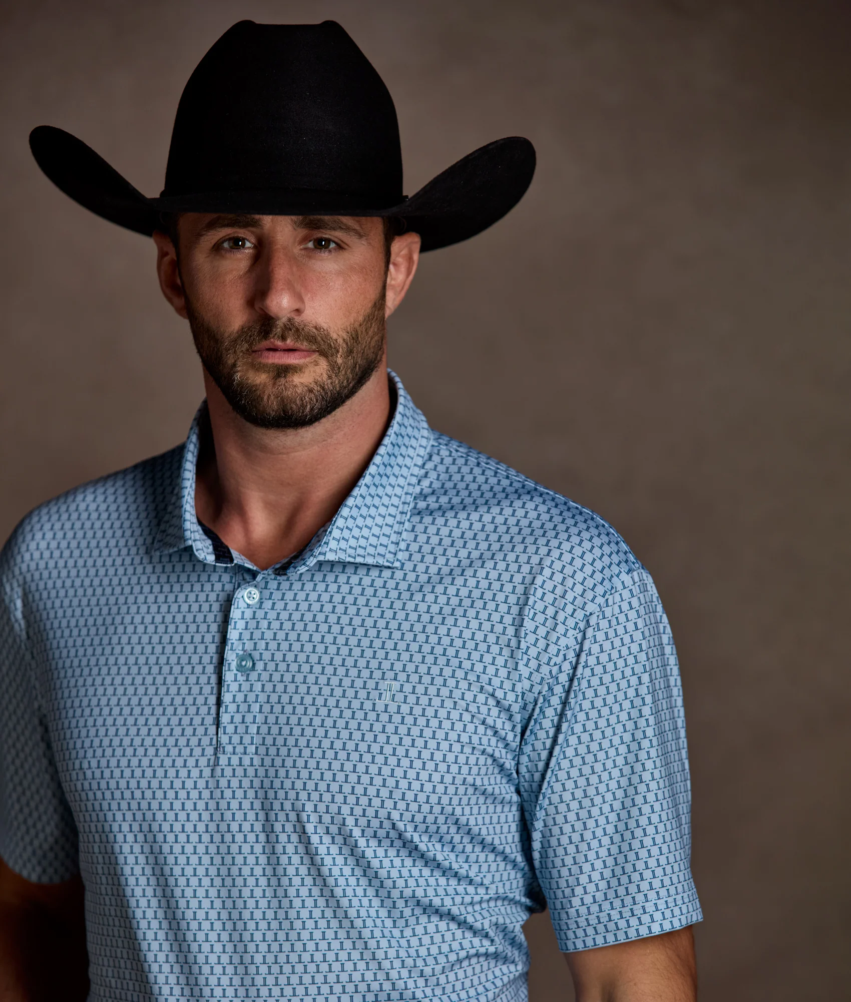 Lucchese Golf Polo :: Turquoise - Image 3