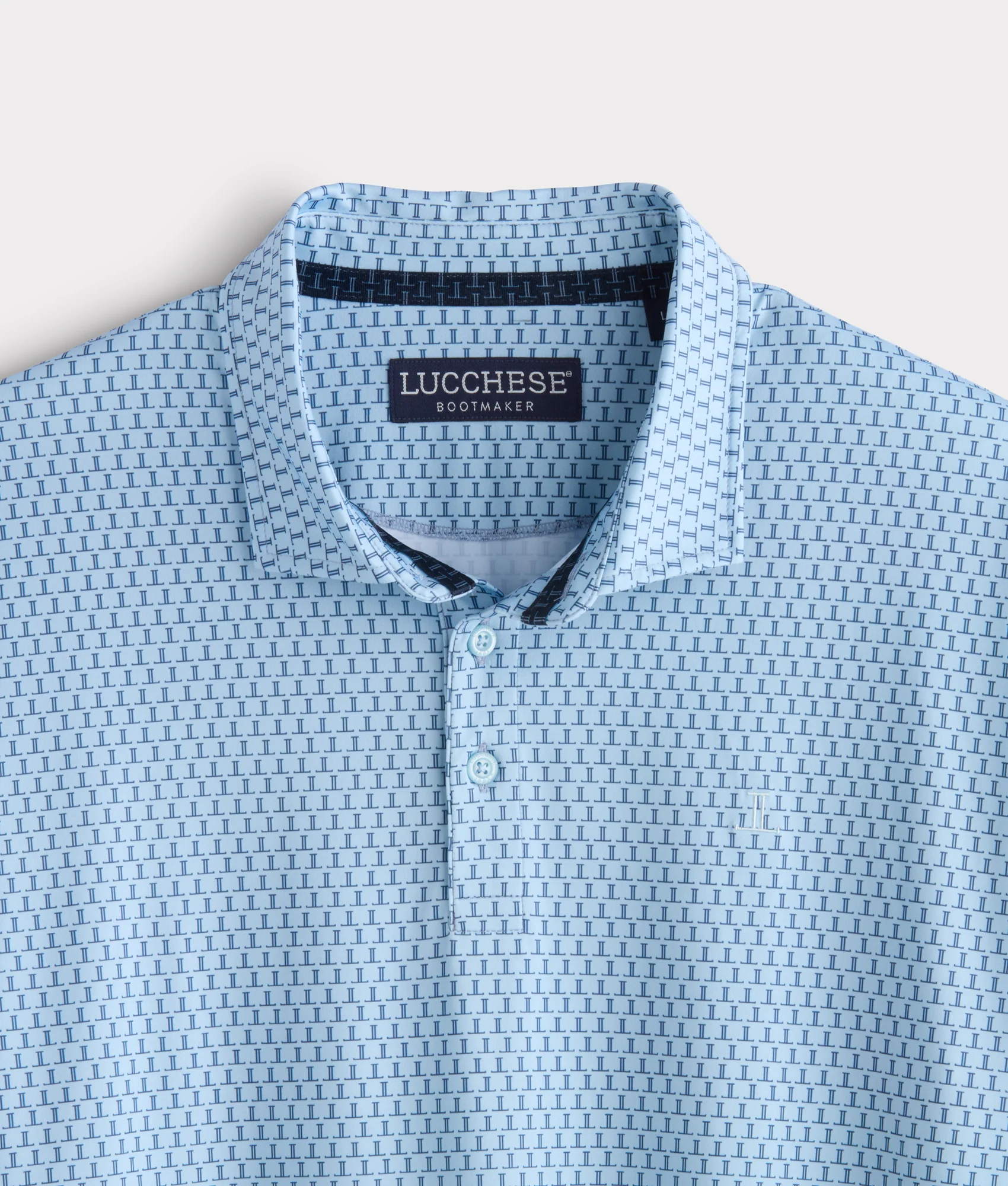 Lucchese Golf Polo :: Turquoise - Image 5