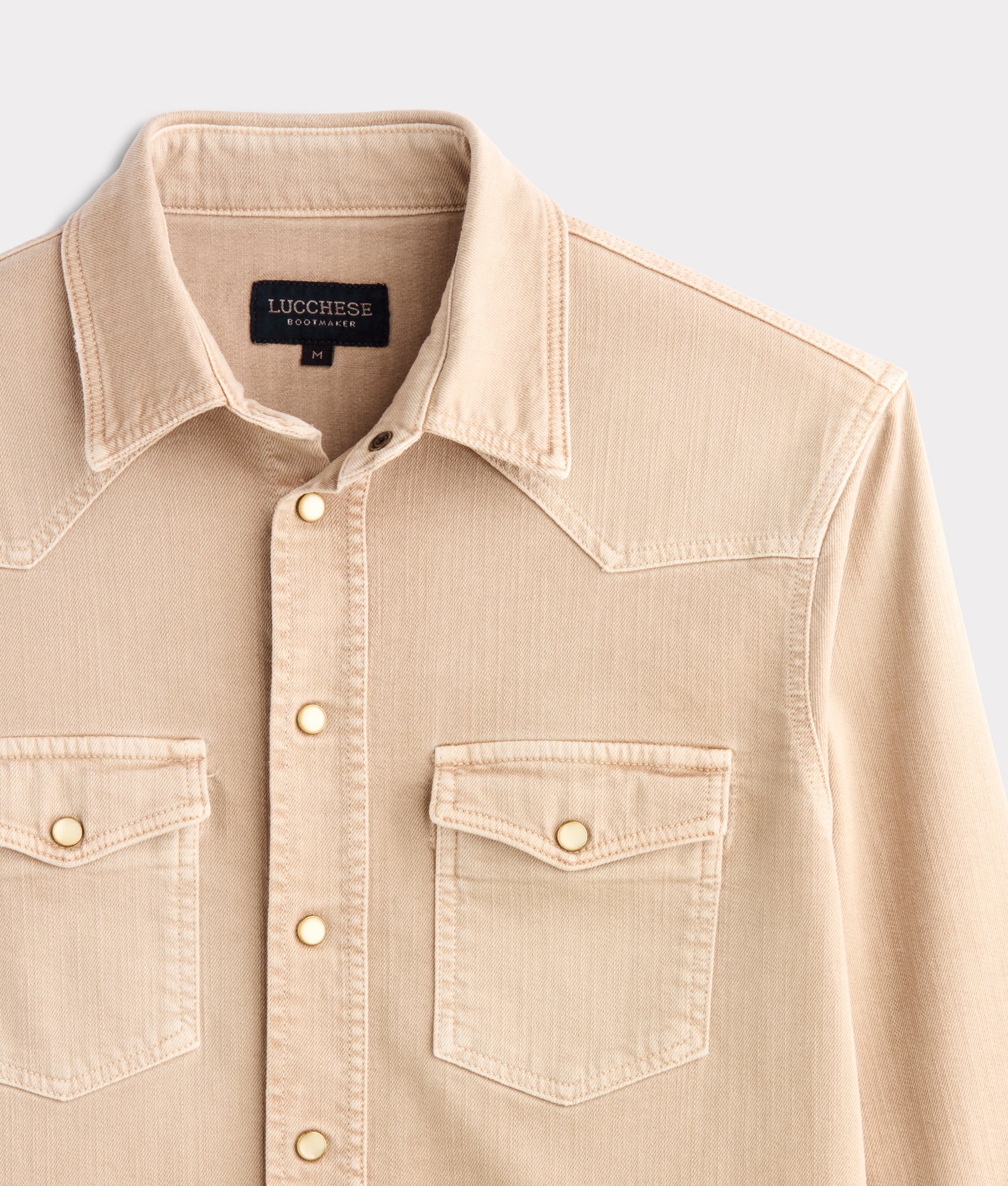 Roper Denim Shirt :: Beige - Image 4