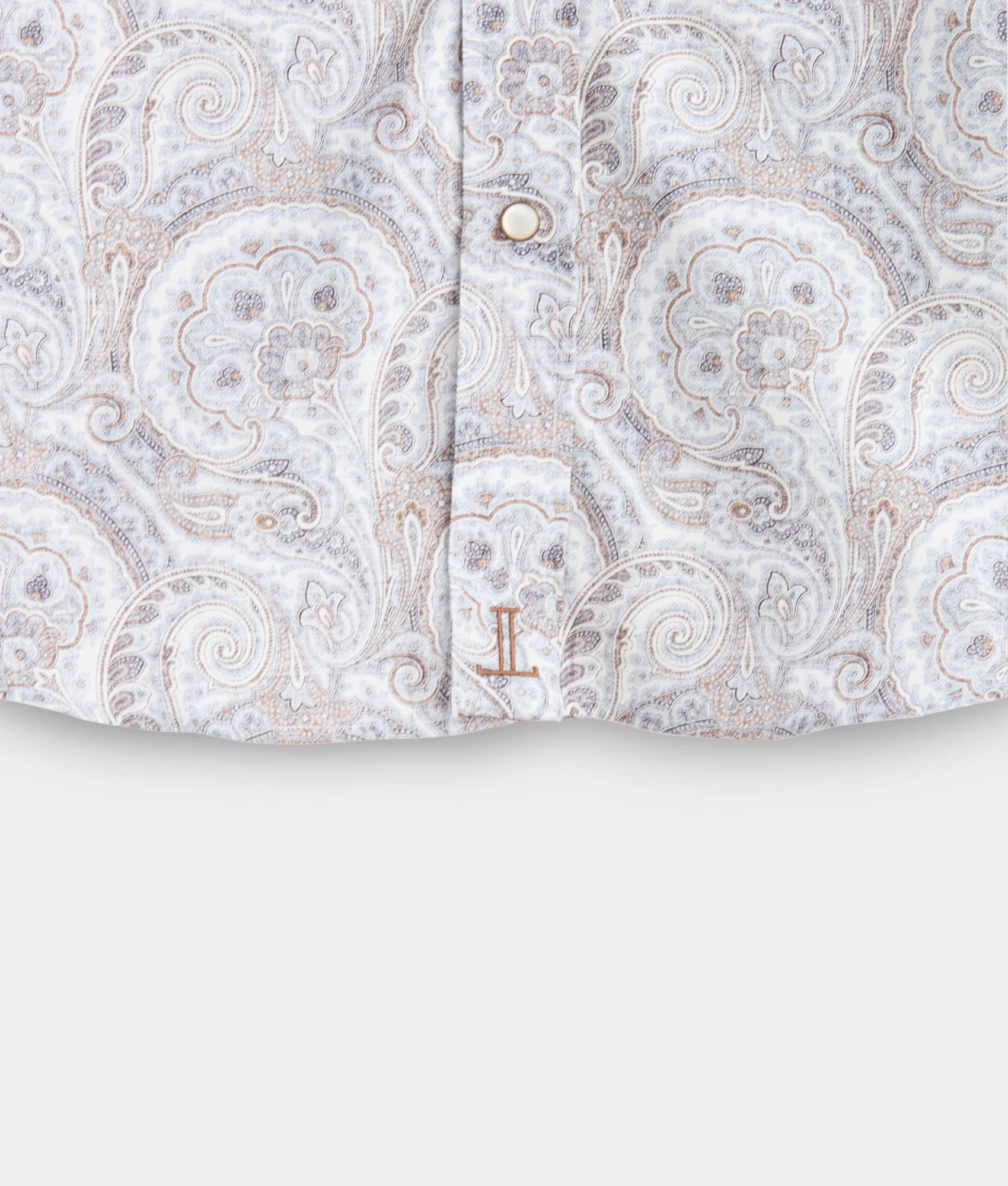 El Paso Modern Fit :: Blue And Brown Paisley - Image 5