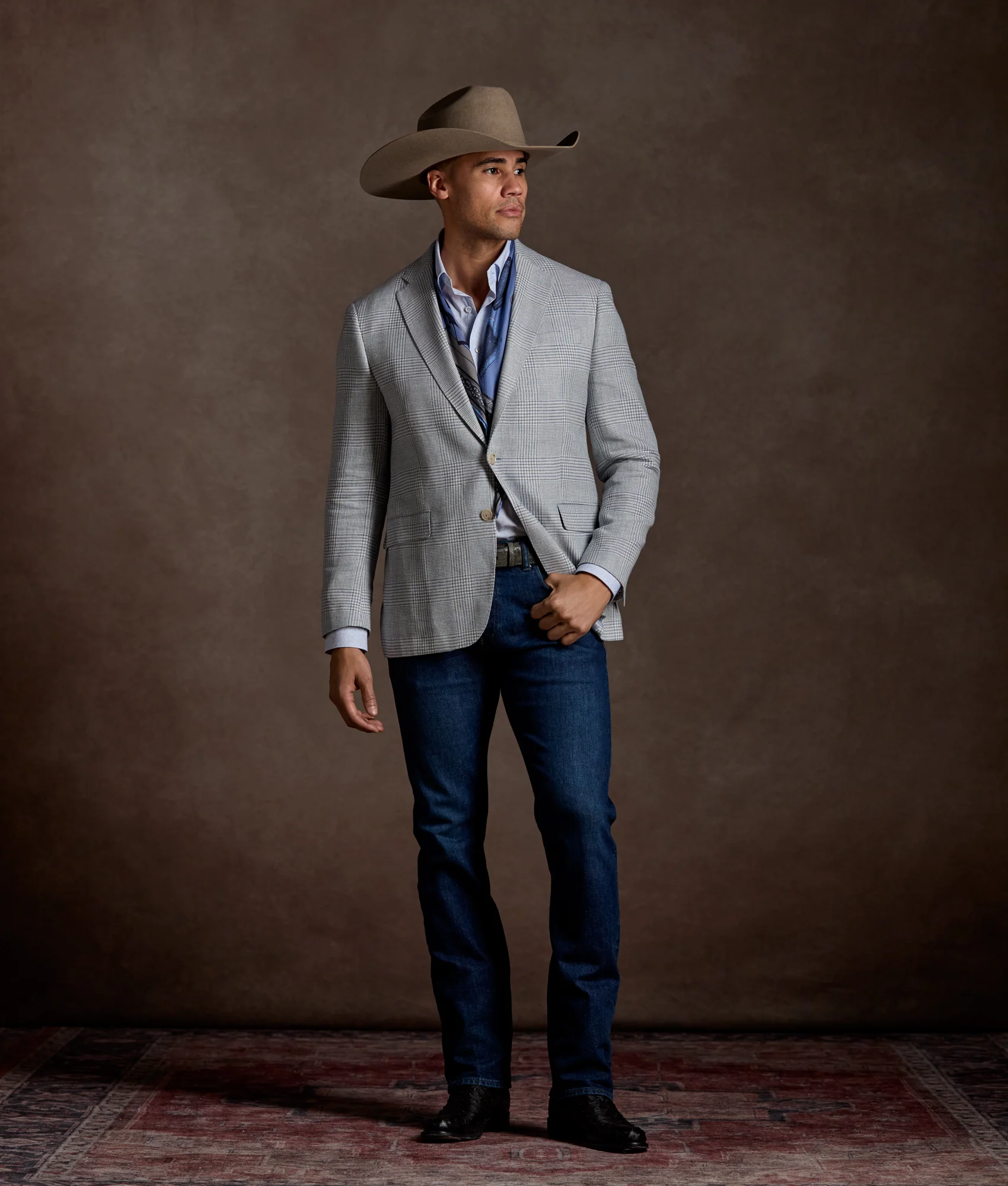 San Antonio Classic Fit :: Blue Paisley - Image 2