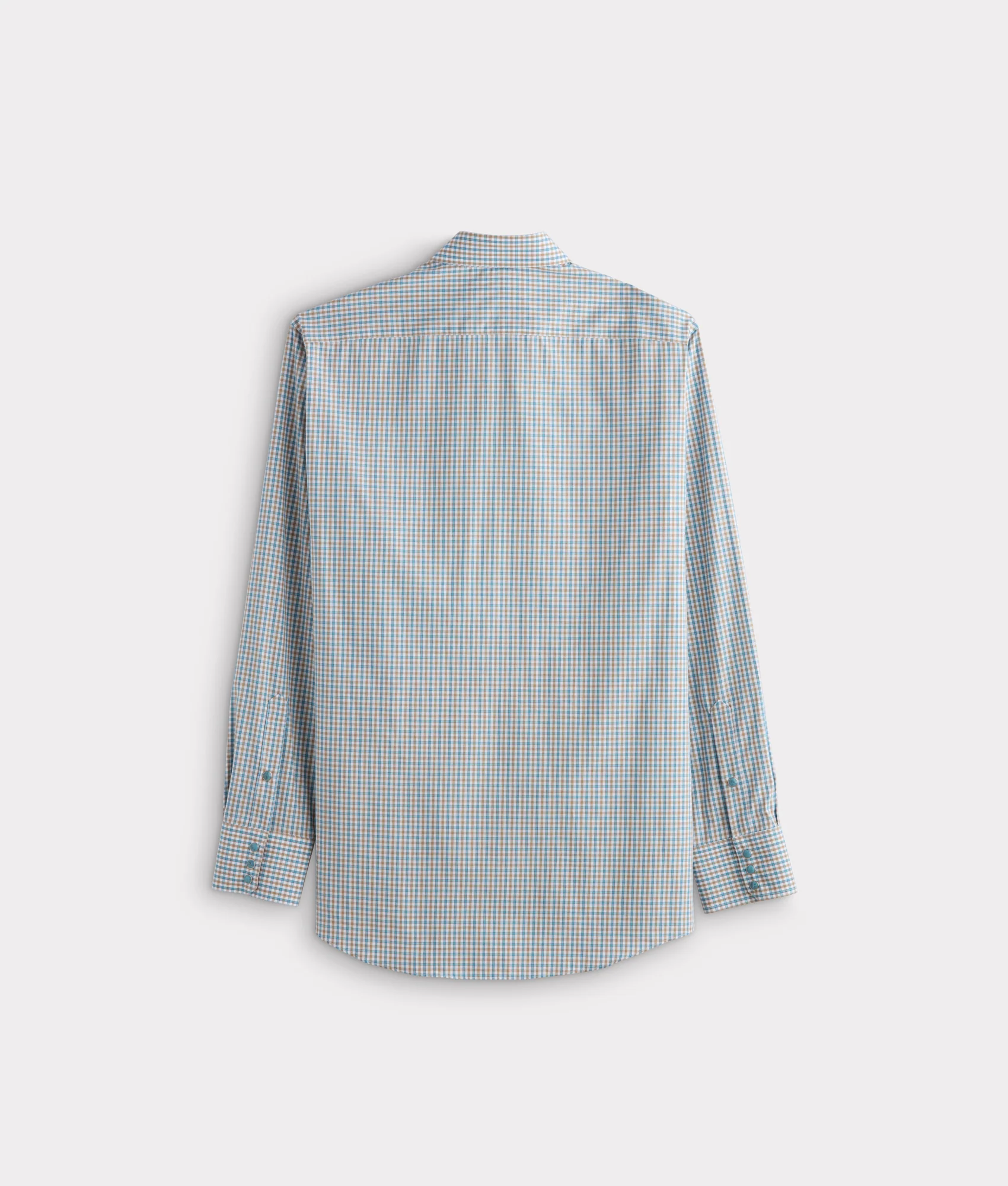 El Paso Tailored Fit :: Tan And Turquoise Check - Image 3