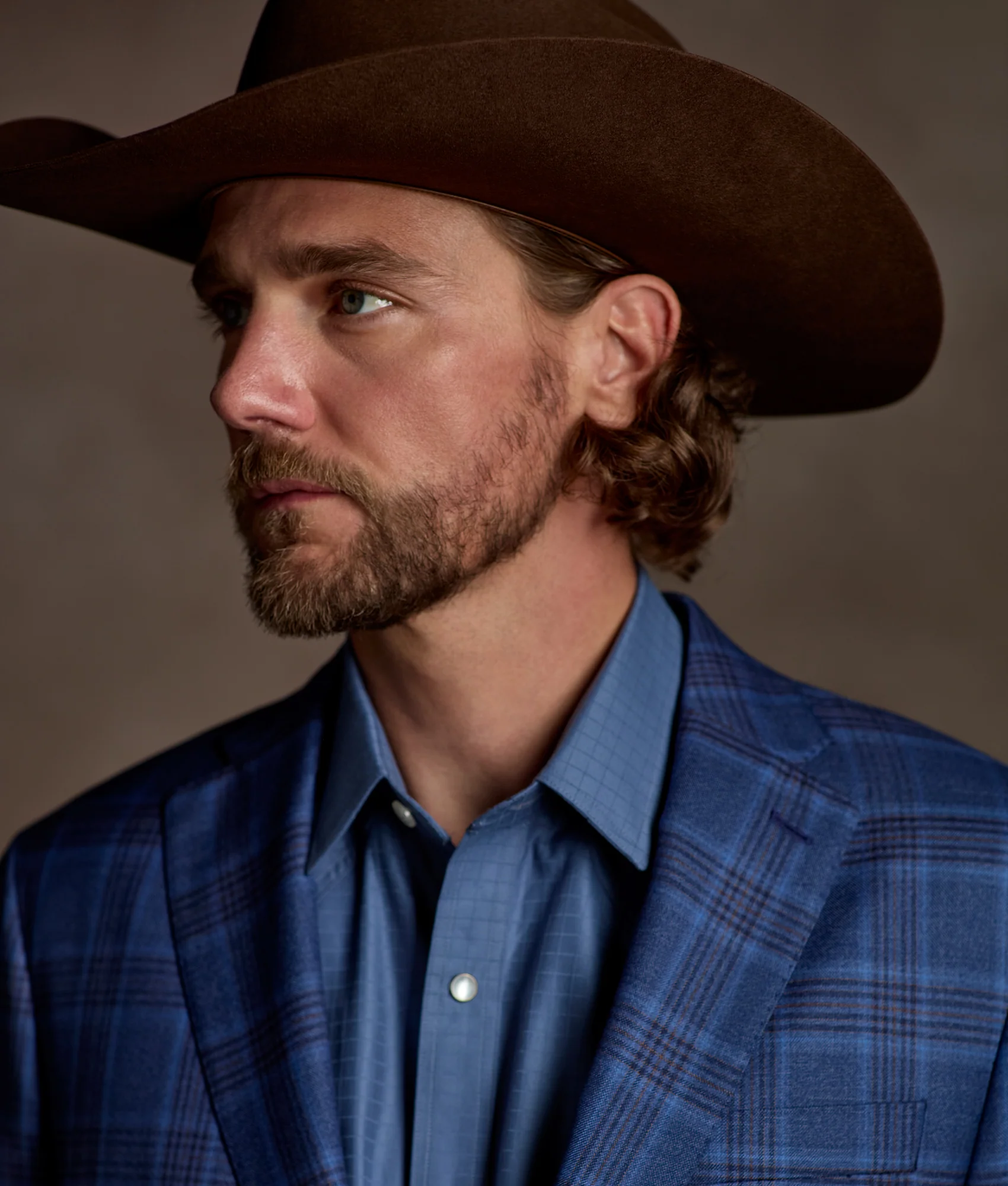 Lucchese Sport Coat :: Blue Plaid - Image 2