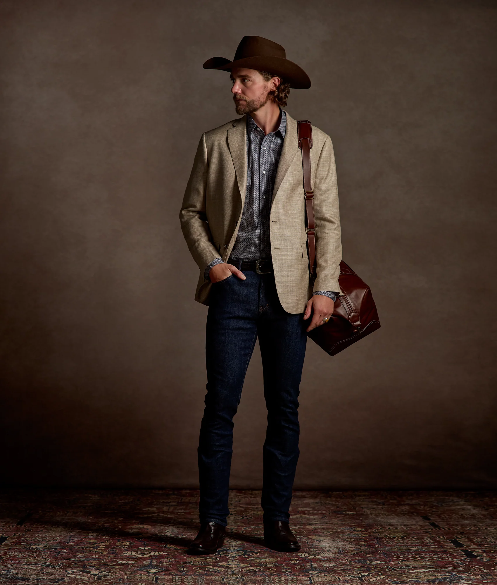 Lucchese Sport Coat :: Tan - Image 3