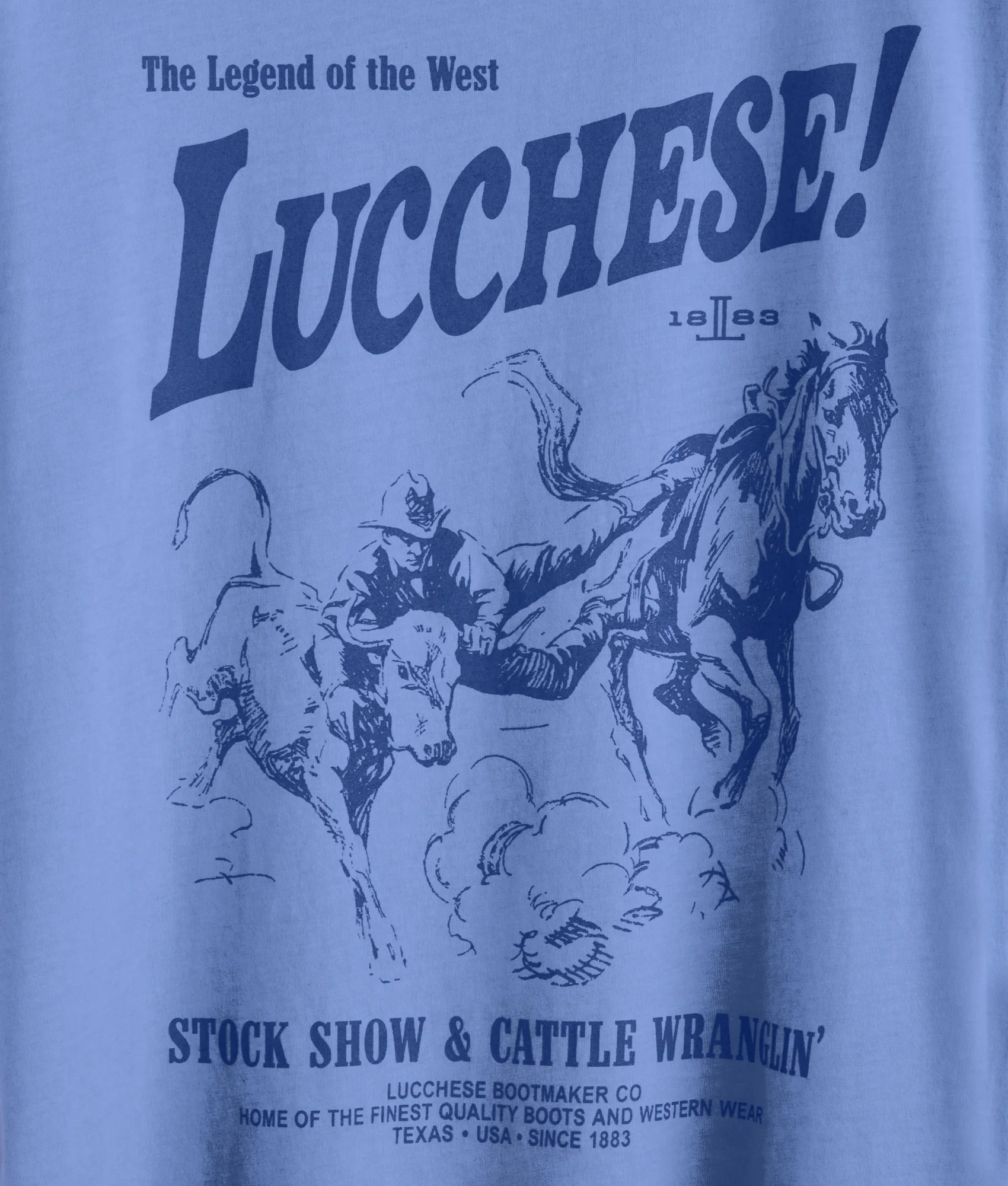 Spaghetti Western Tee :: Blue Jean - Image 5
