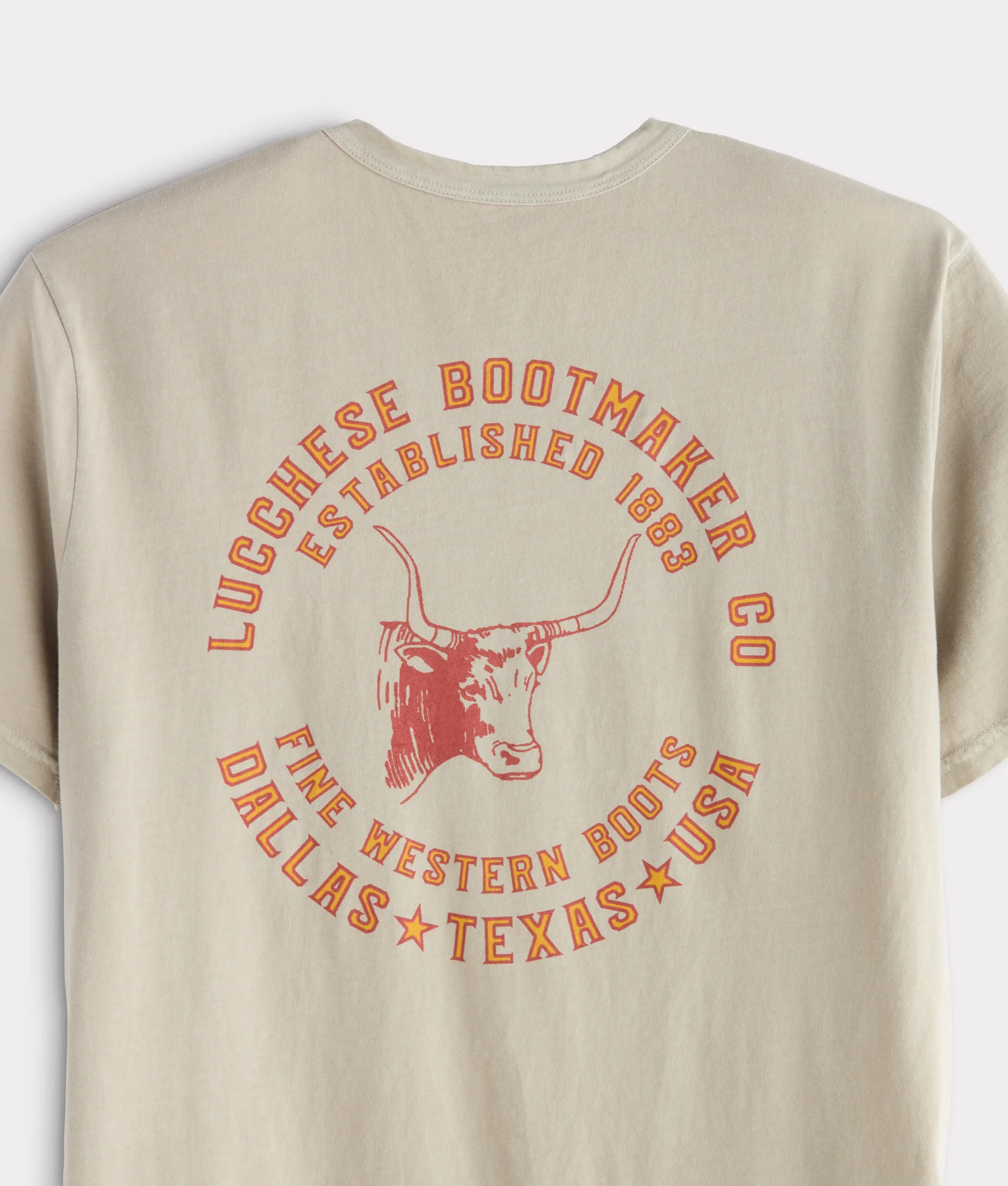 Longhorn Stamp Tee :: Sand - Image 7