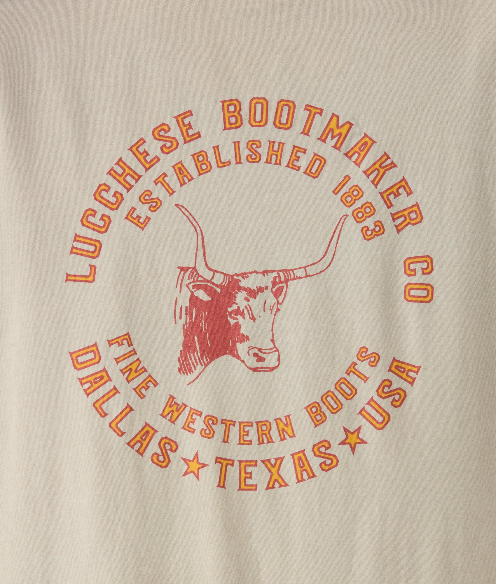 Longhorn Stamp Tee :: Sand - Image 9
