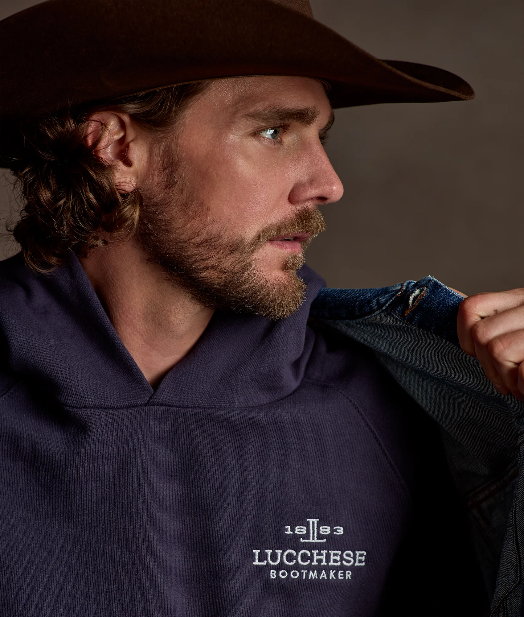 Lucchese Hoodie :: Midnight - Image 9