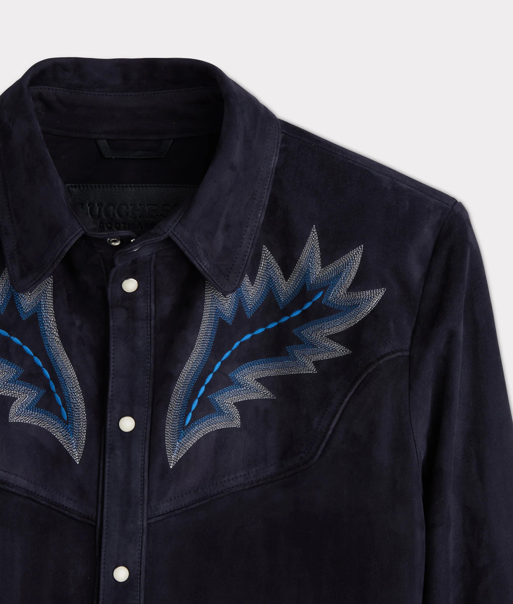 Ace Suede Shacket :: Dusty Blue - Image 8