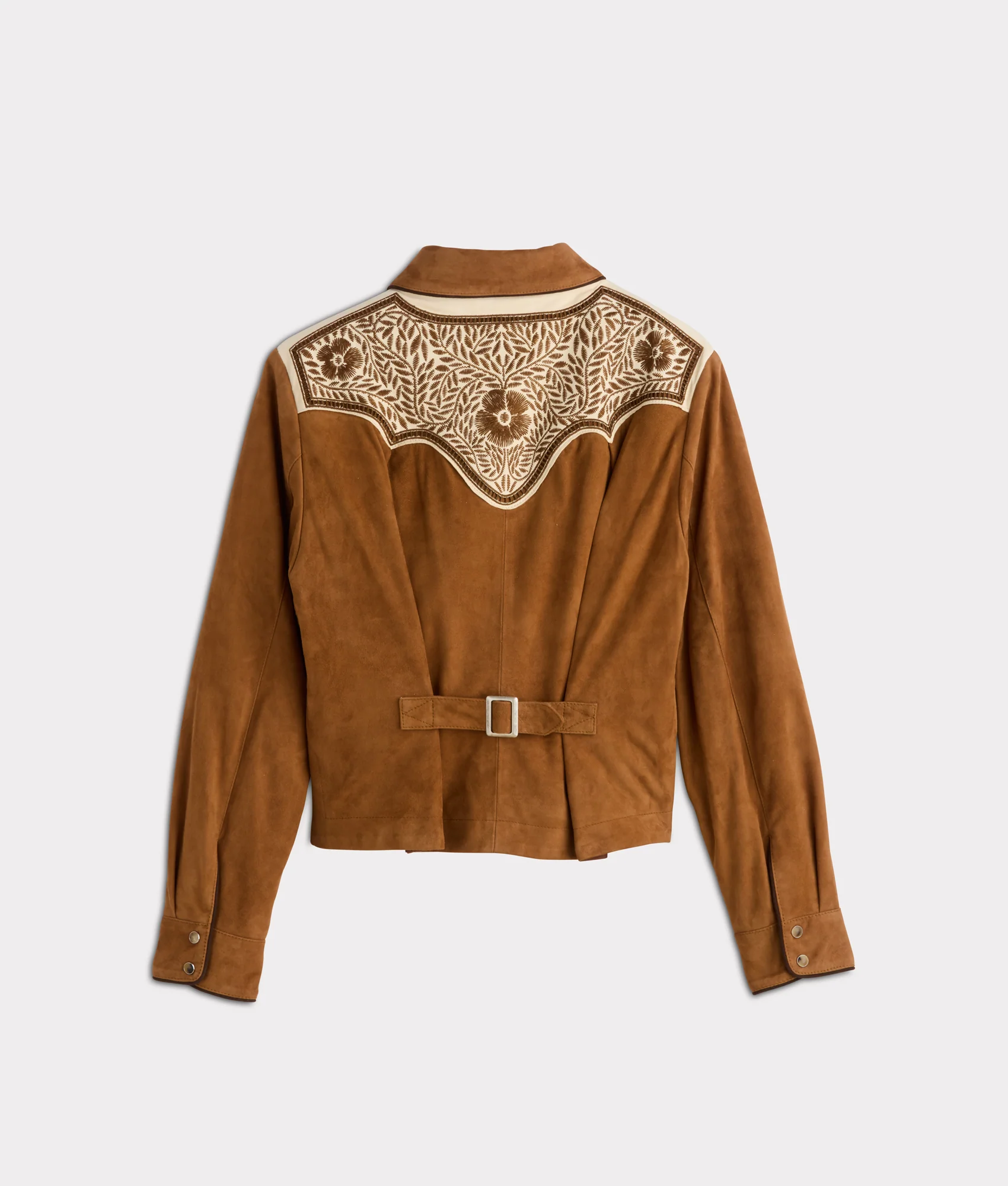 Grace Suede Shacket :: Camel - Image 4