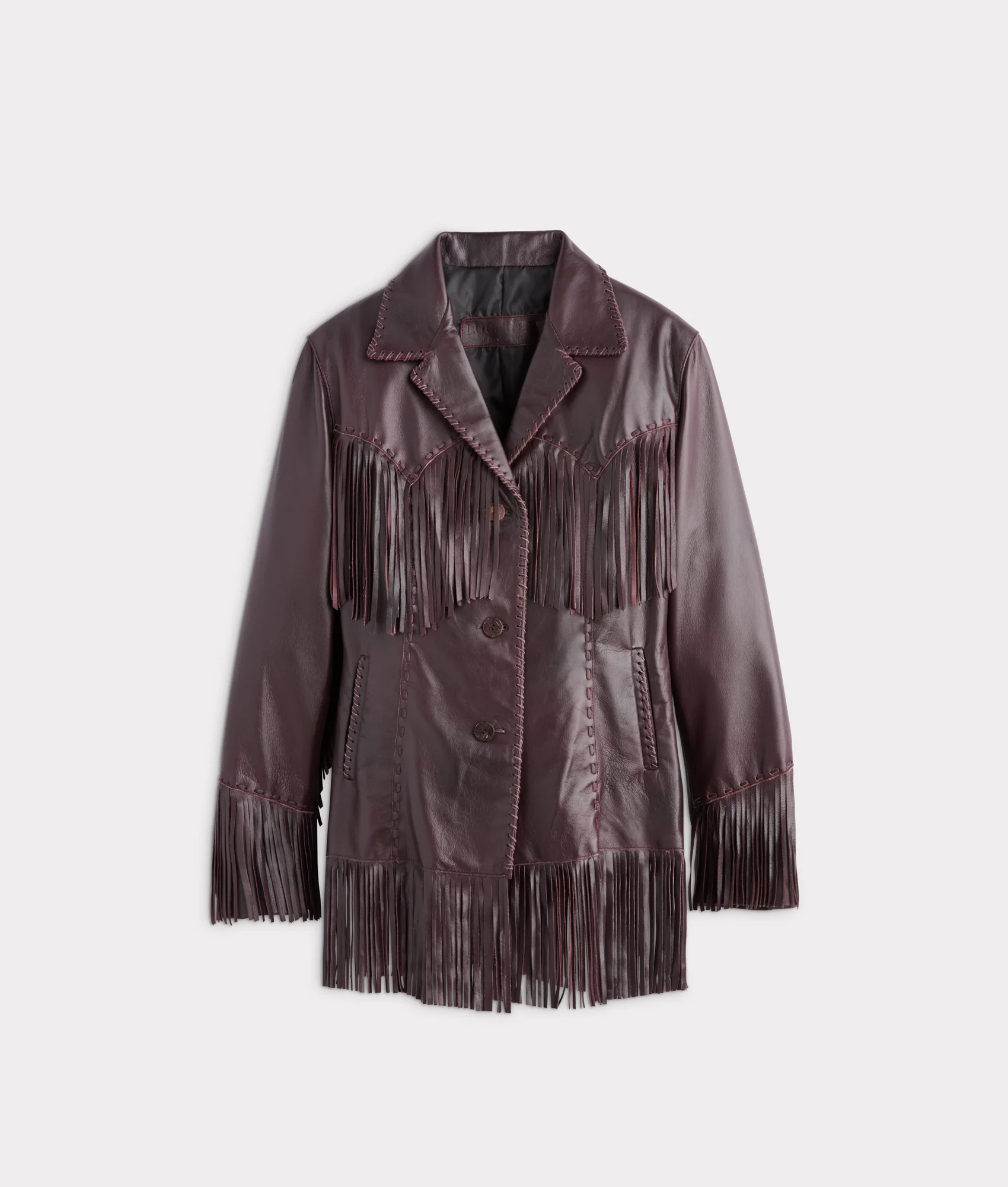 Tallulah Fringe Jacket :: Black Cherry