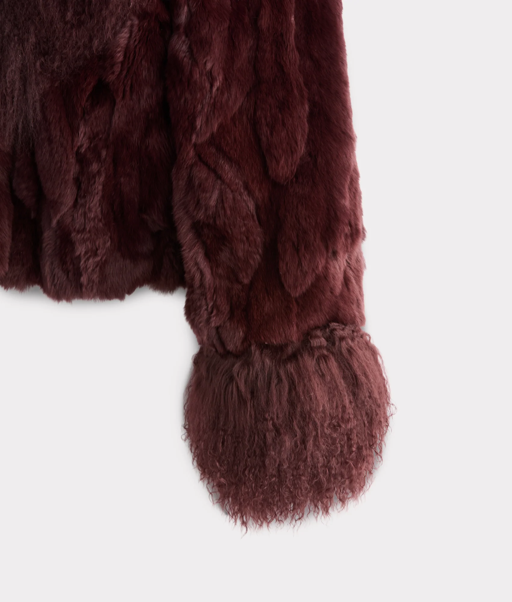 Melbourn Fur Jacket :: Black Cherry - Image 6