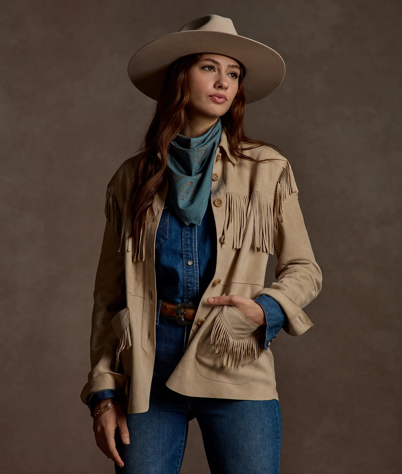 Olathe Fringe Jacket :: Sand - Image 2