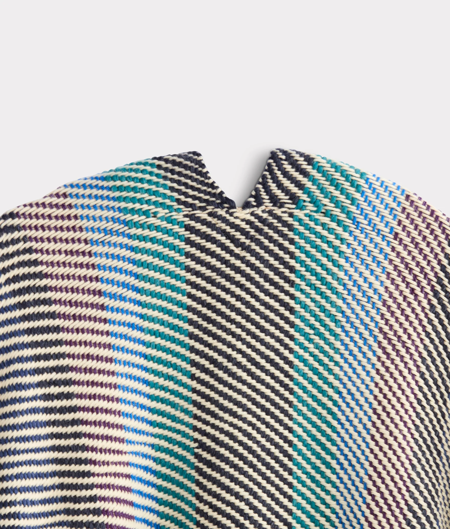 Aline Fringe Cape :: Striped Blue - Image 4