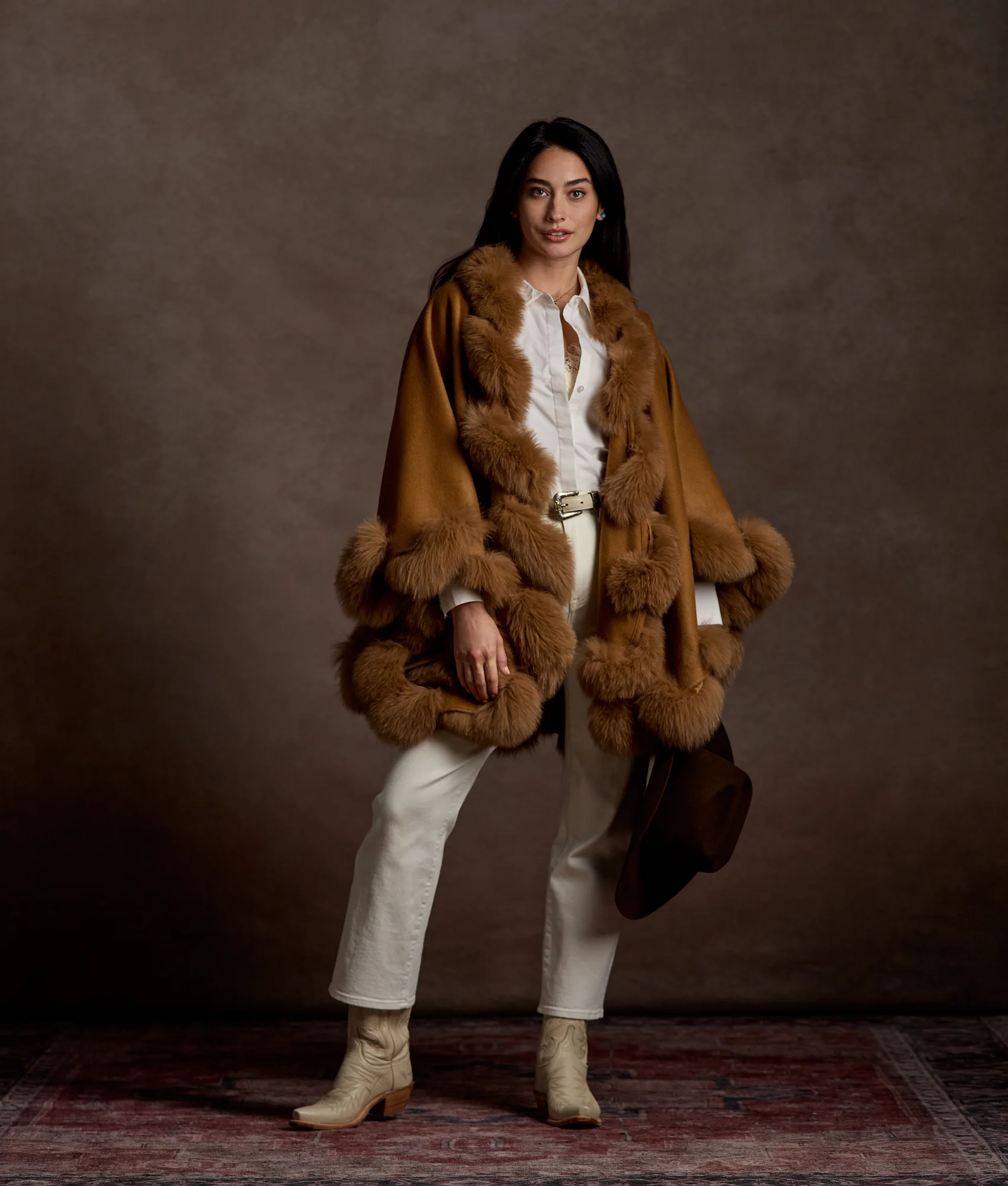 Arden Cashmere Wrap :: Caramel - Image 2