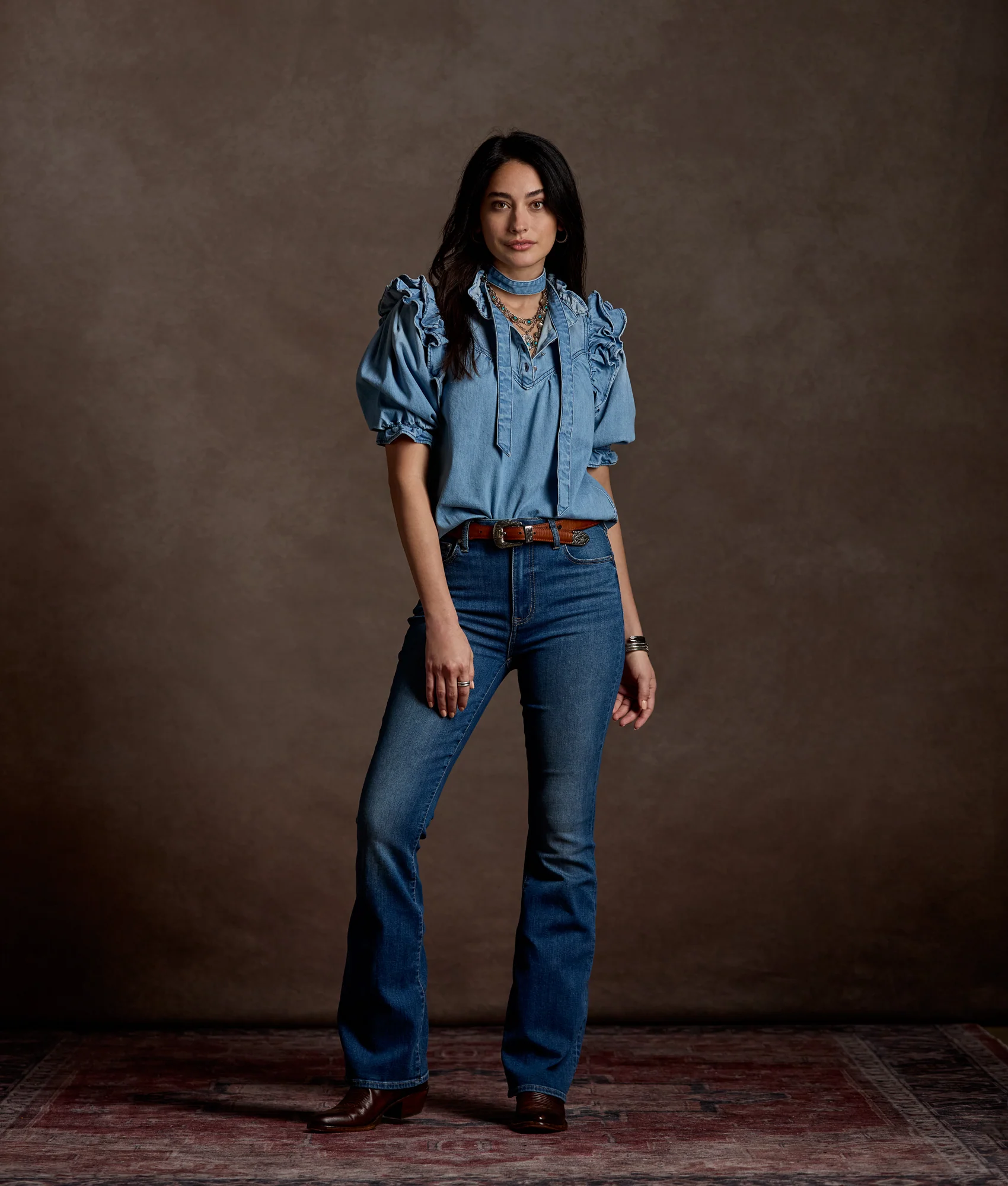Corlee Denim Blouse :: Blue Bird - Image 2