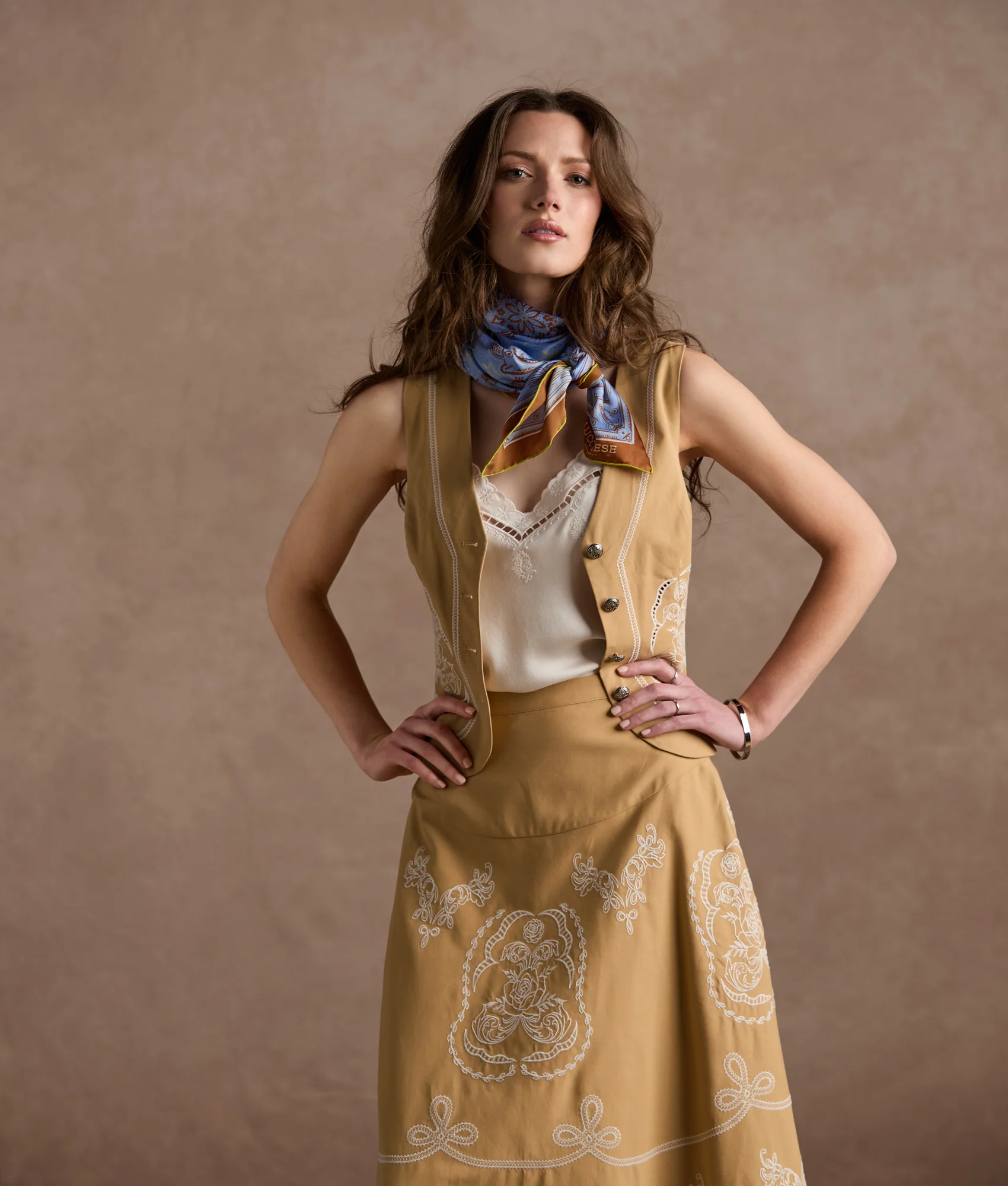Clara Vest :: Tan - Image 2