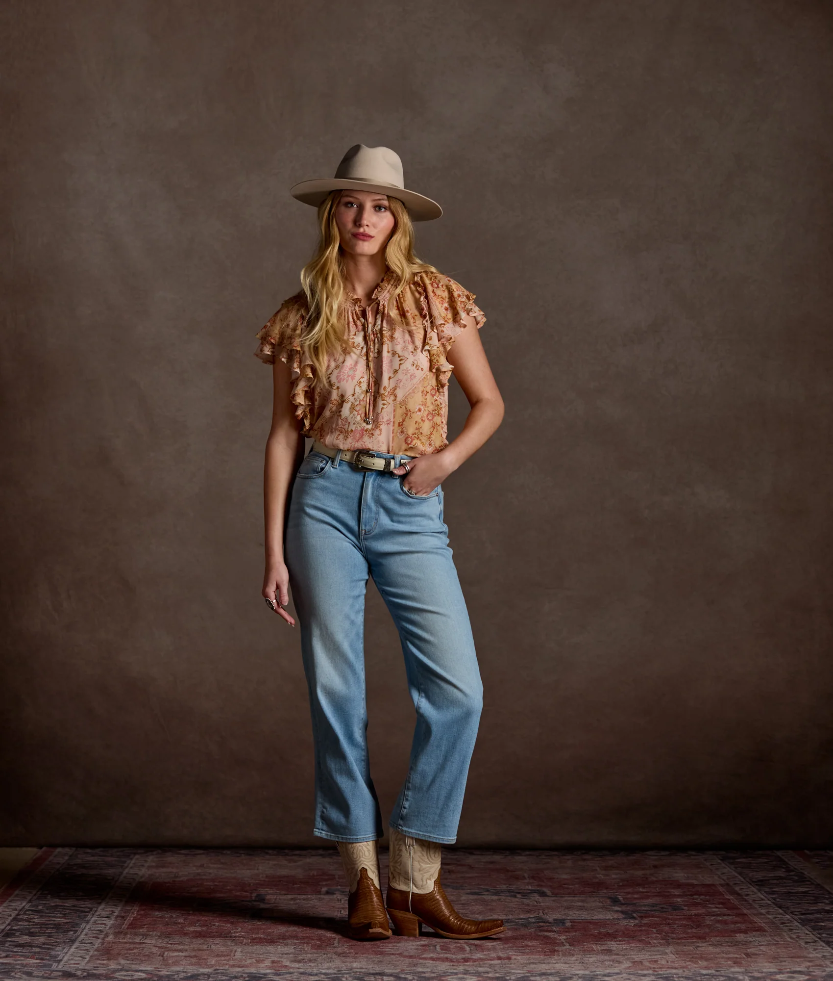 Marley Georgette Blouse :: Pastel - Image 9