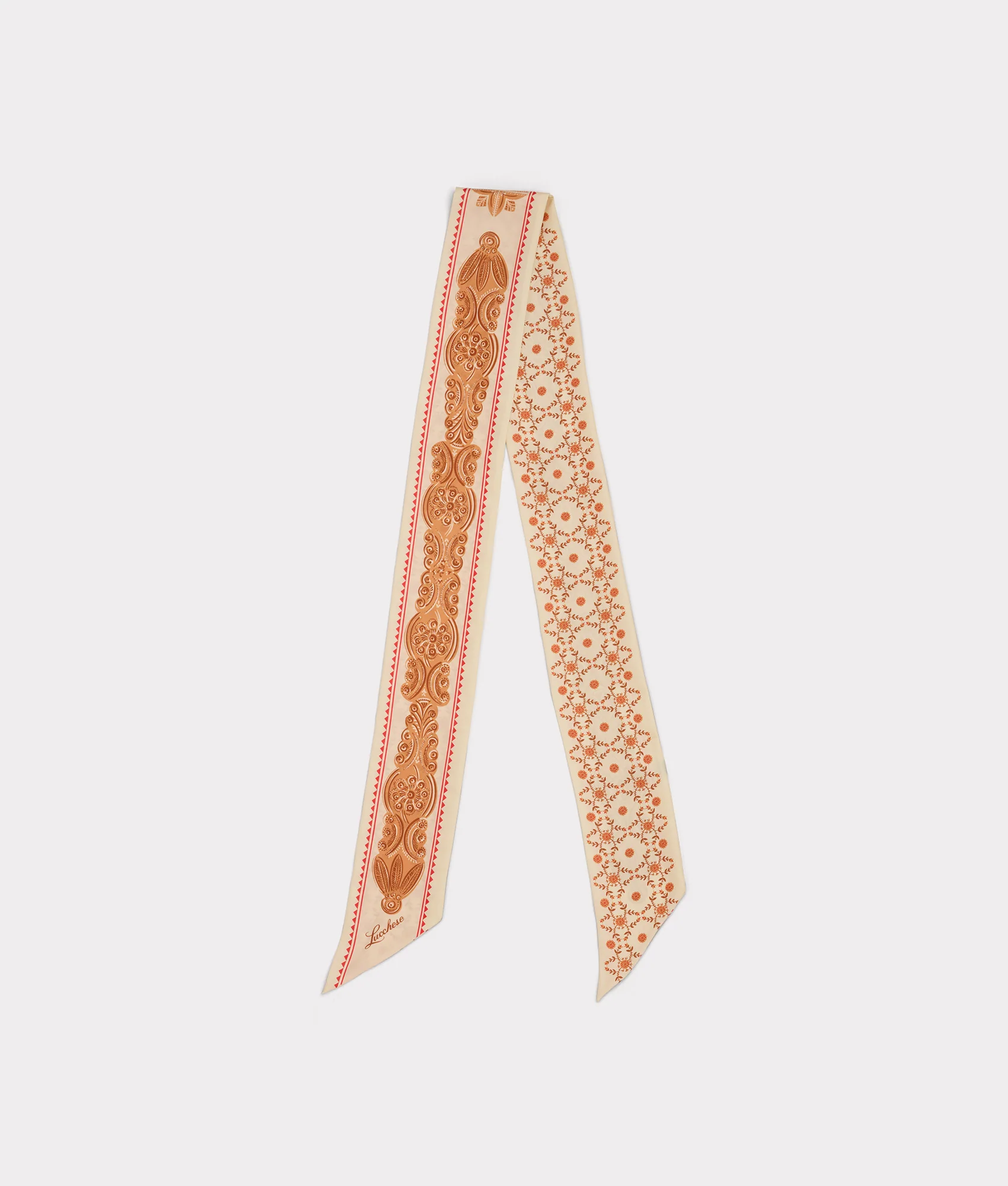 Scroll Silk Twilly :: Blush - Image 2