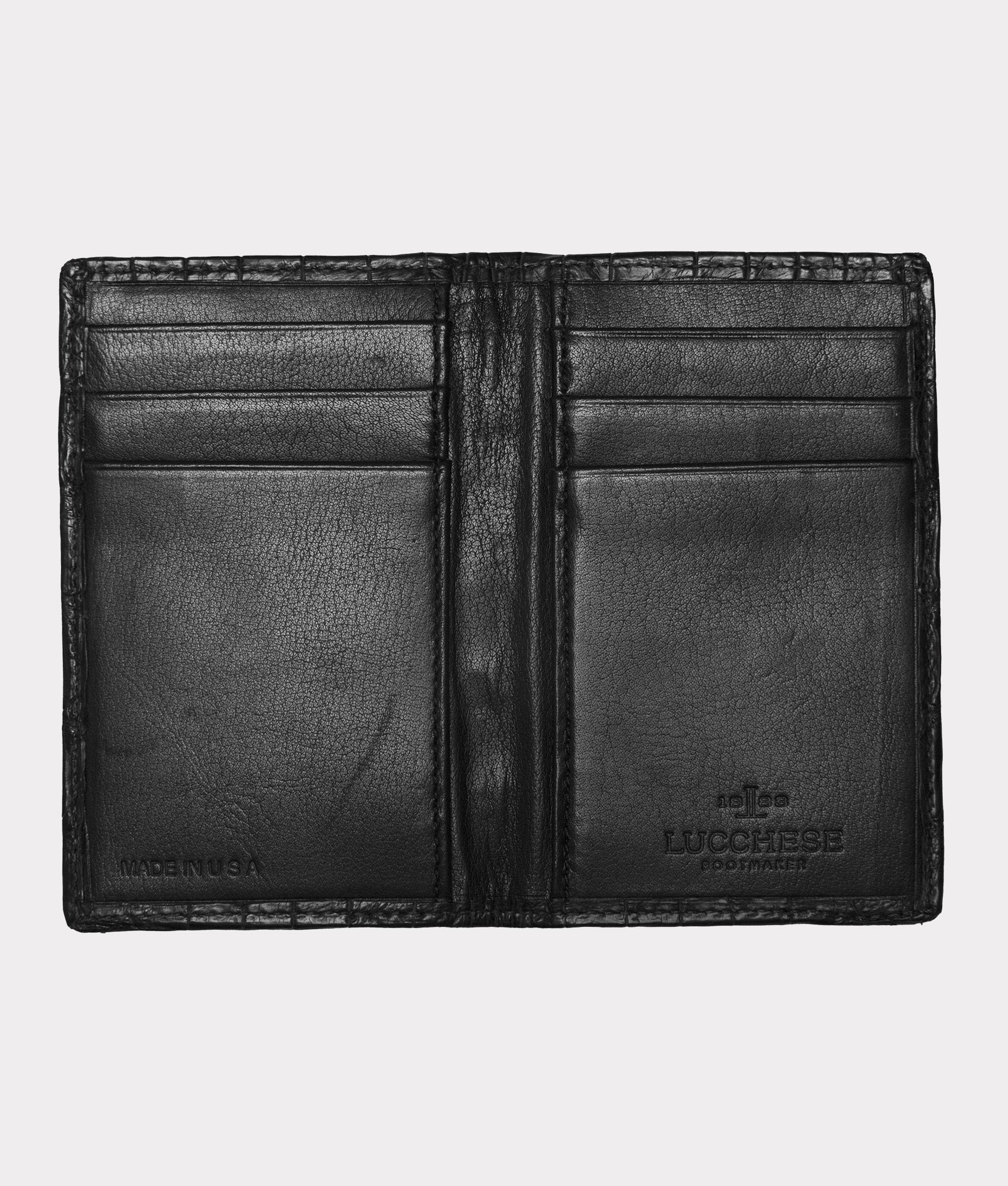 Bifold Wallet – Crocodile :: Black - Image 3