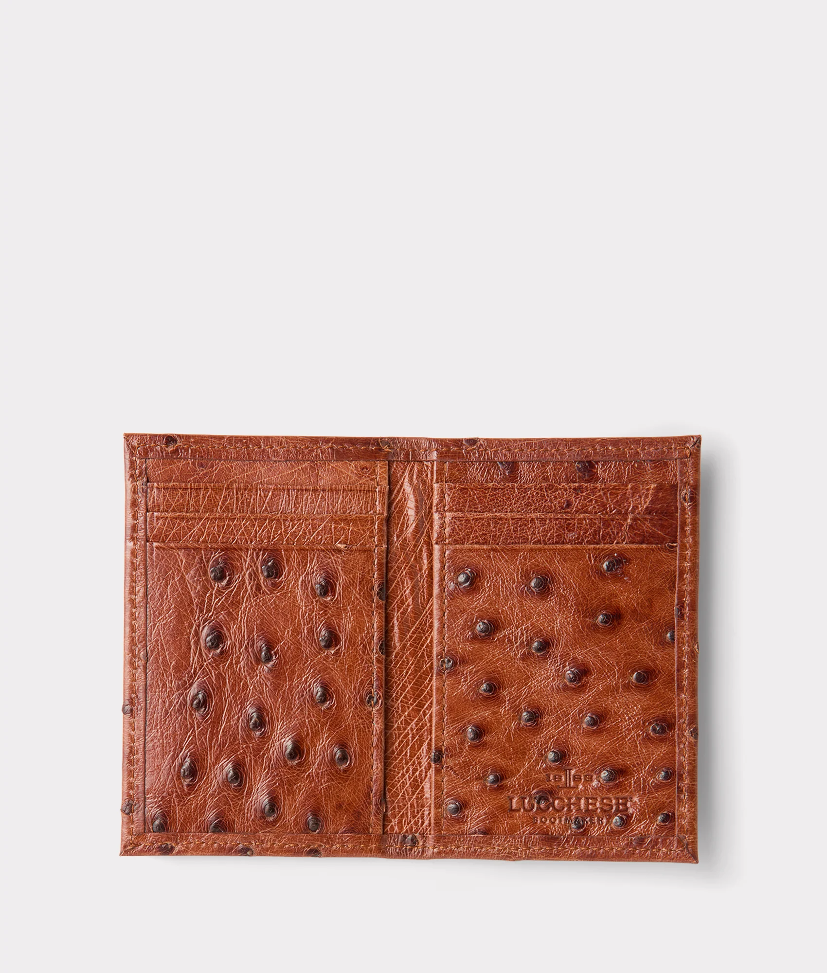 Bifold Wallet – Ostrich :: Cognac - Image 3
