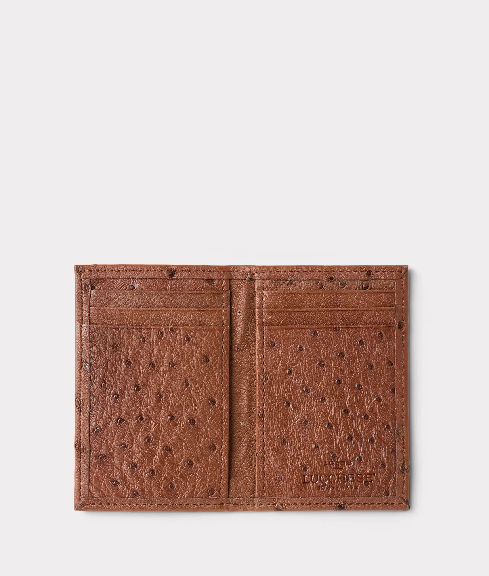 Bifold Wallet – Ostrich :: Sienna - Image 3