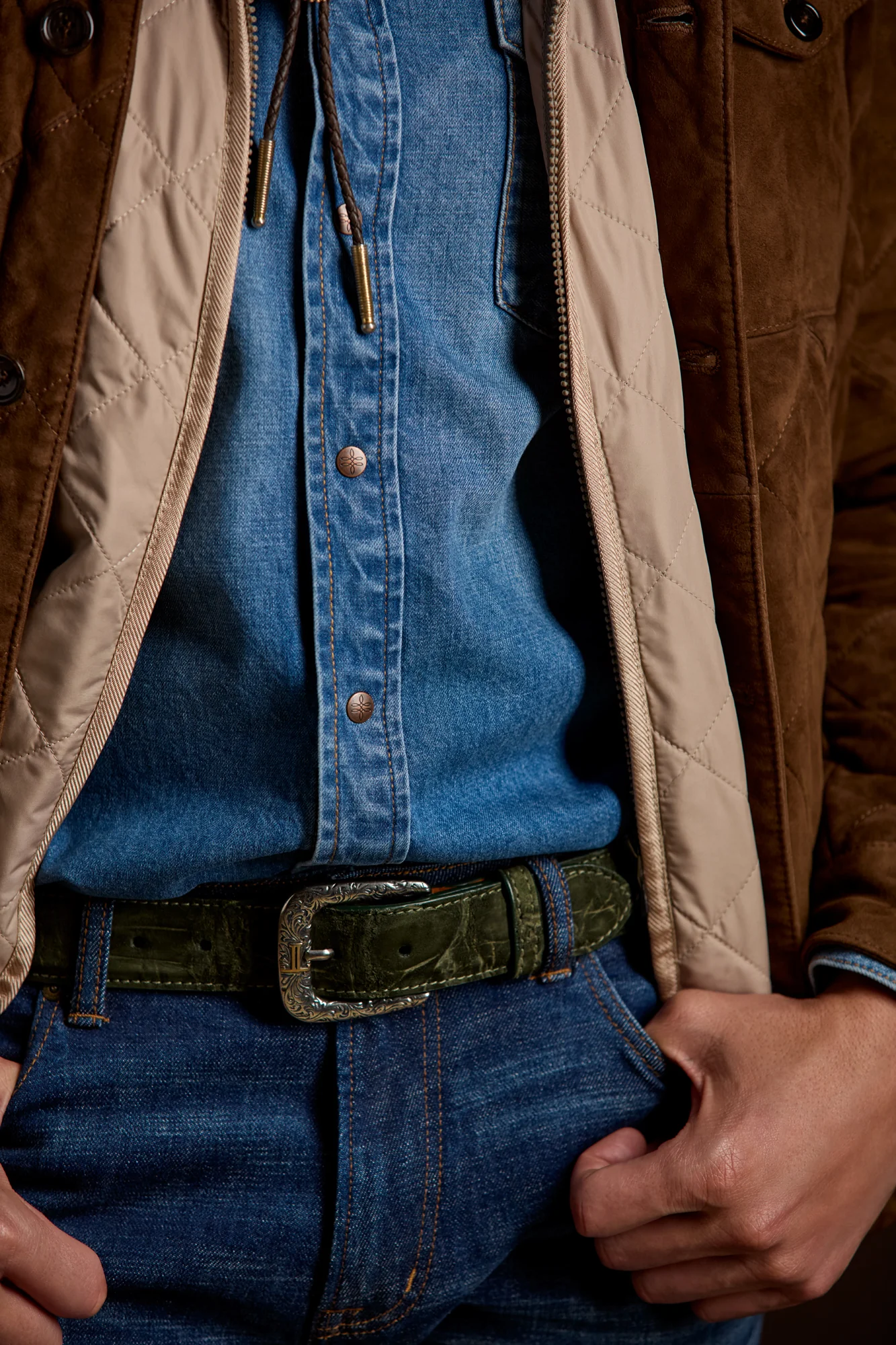 Big Ole Al Belt :: Olive - Image 6