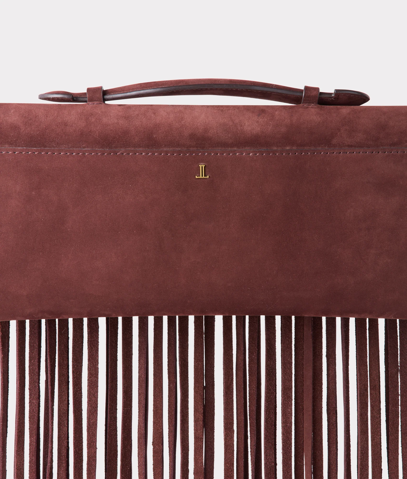Bowie Suede Fringe Clutch :: Chocolate - Image 3