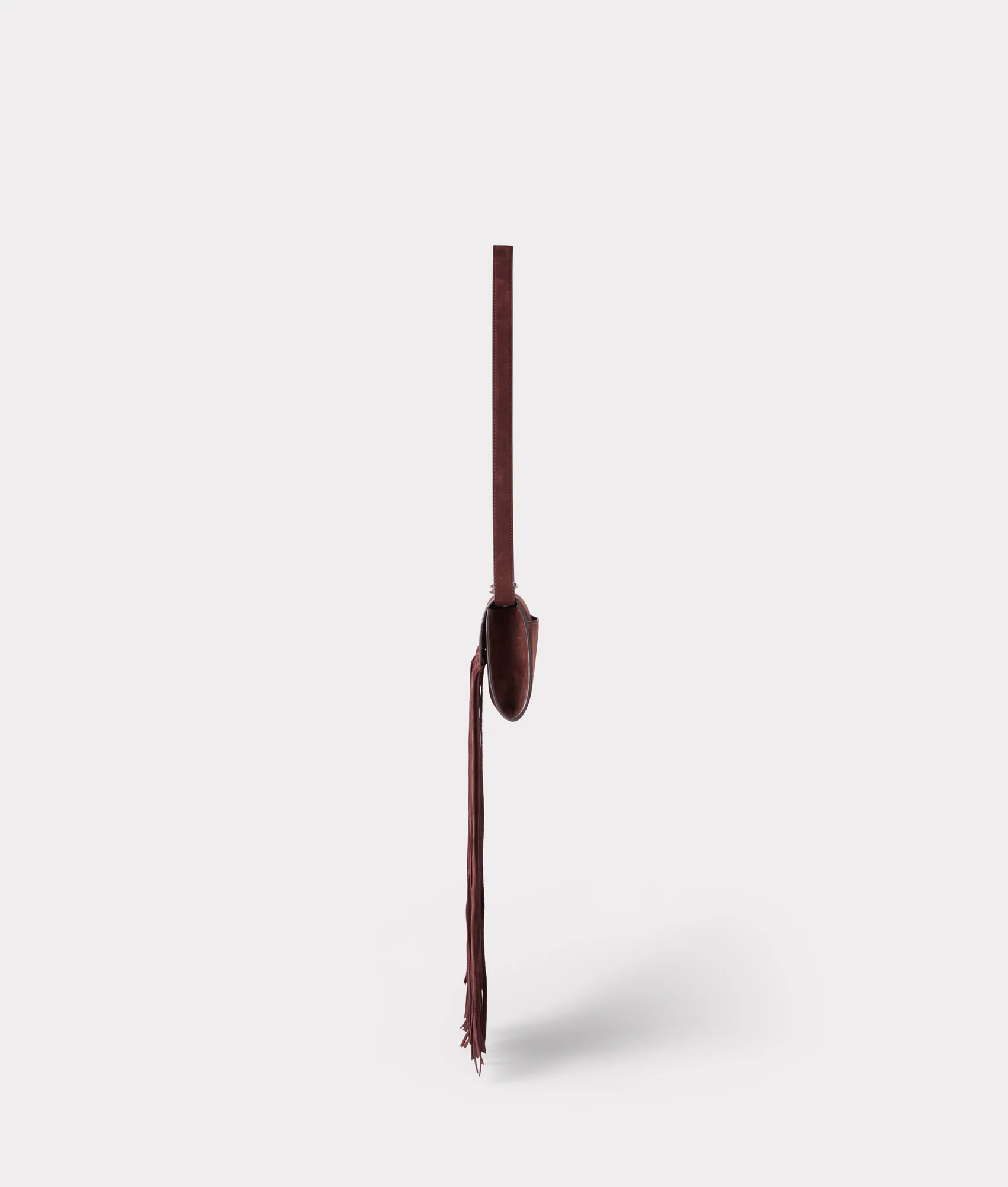 Bowie Suede Fringe Clutch :: Chocolate - Image 5