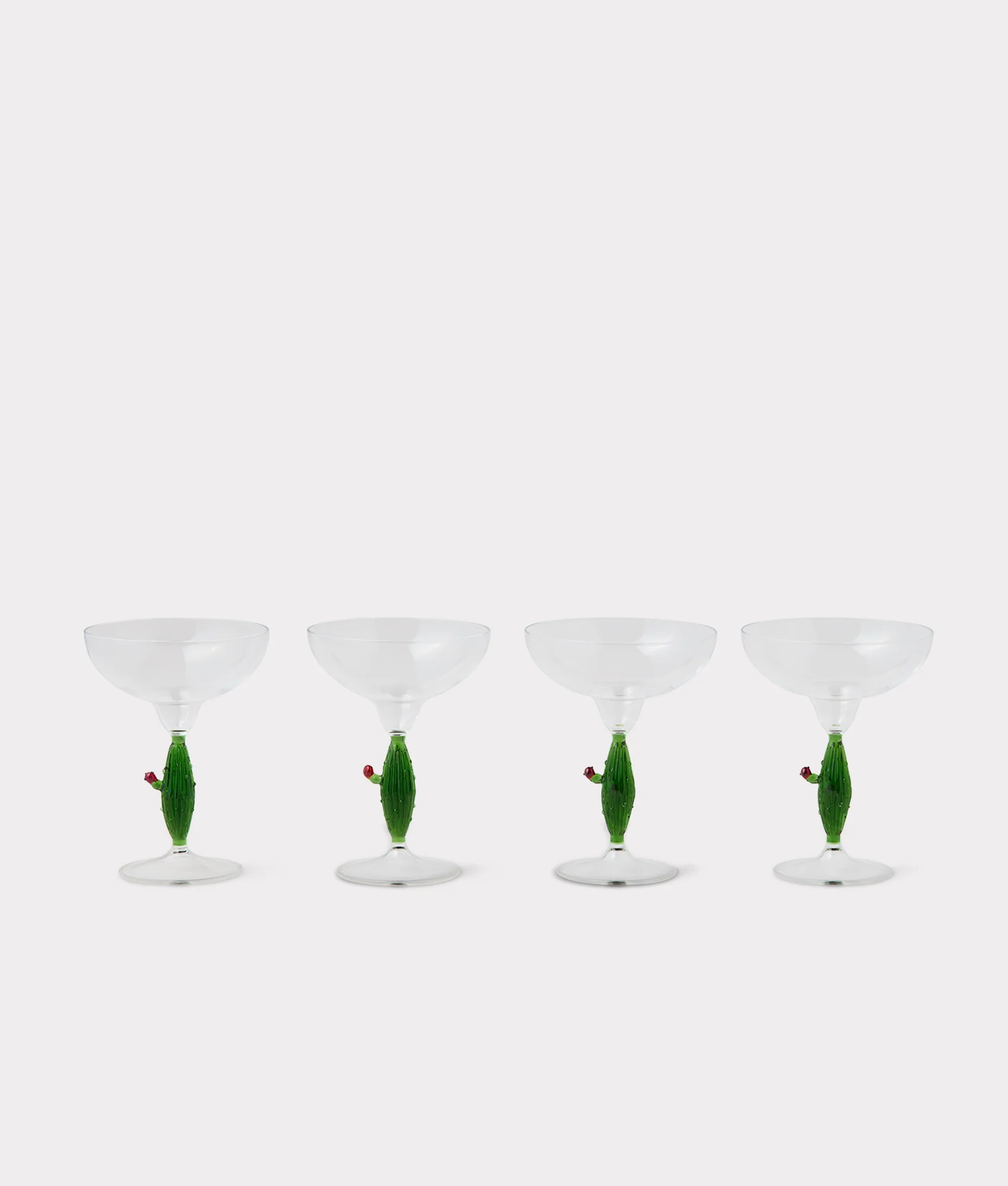 Cactus Margarita Glasses - Set of Four :: Green