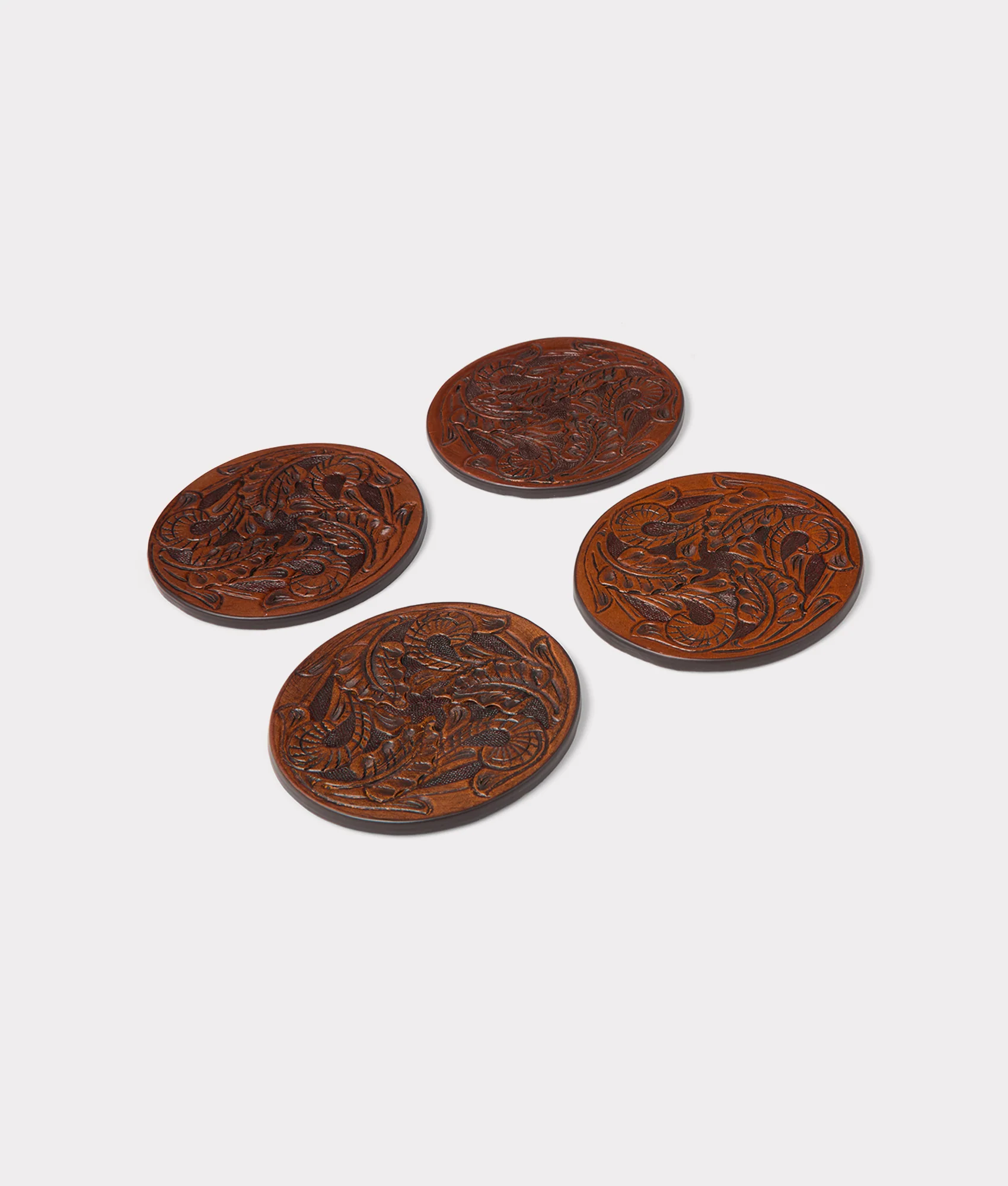 Carver Coaster - Set of Six :: Brown - Image 5