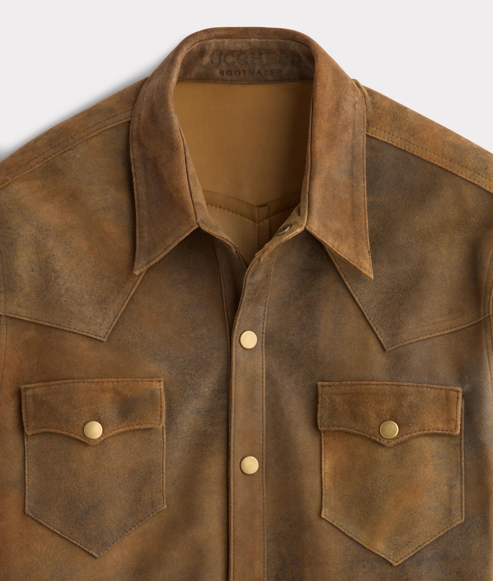 Colt Leather Shacket :: Mocha - Image 4