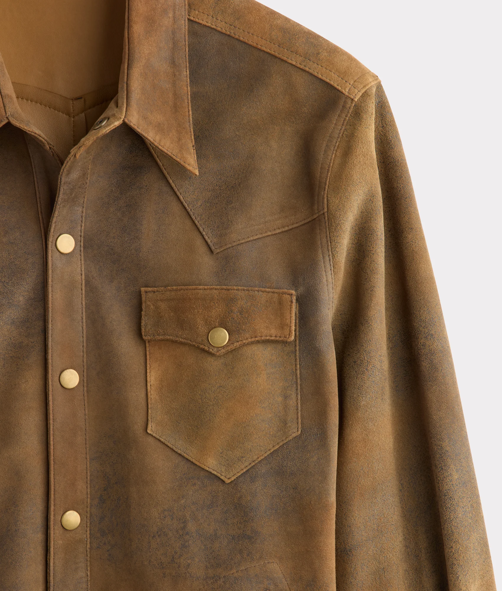 Colt Leather Shacket :: Mocha - Image 5