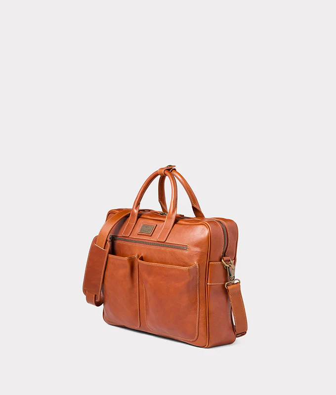 Cosimo Briefcase :: Cognac - Image 3