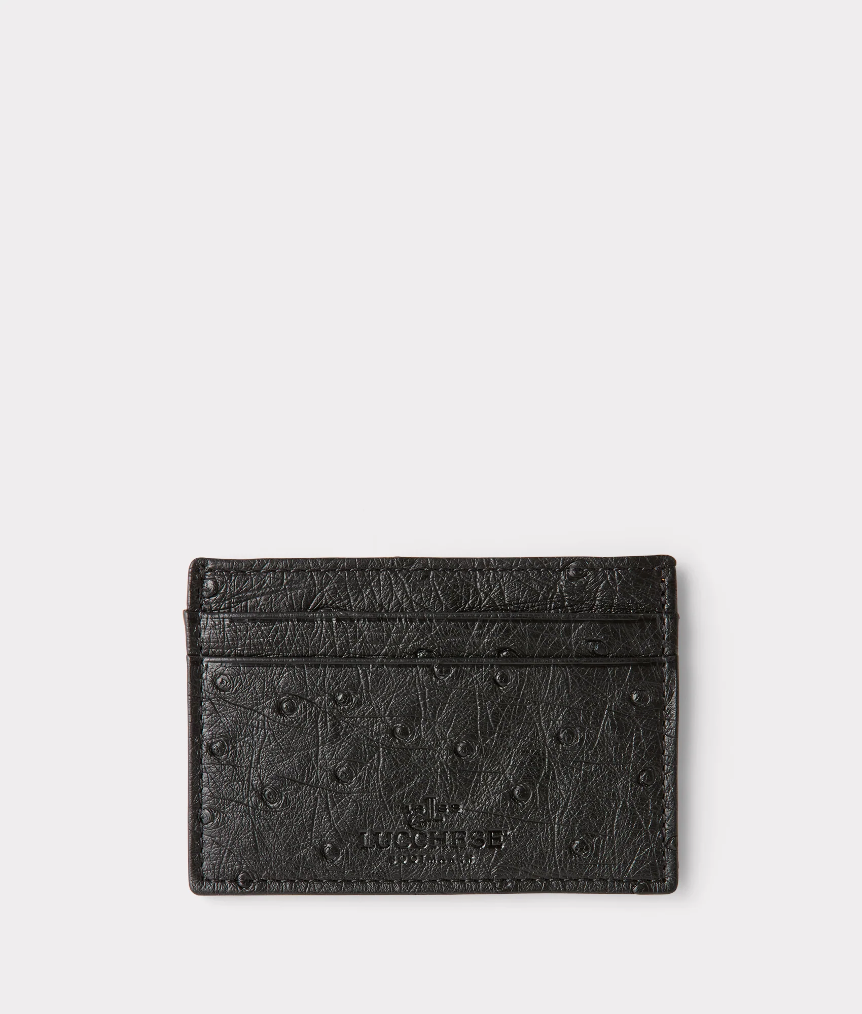 Credit Card Case – Ostrich :: Black