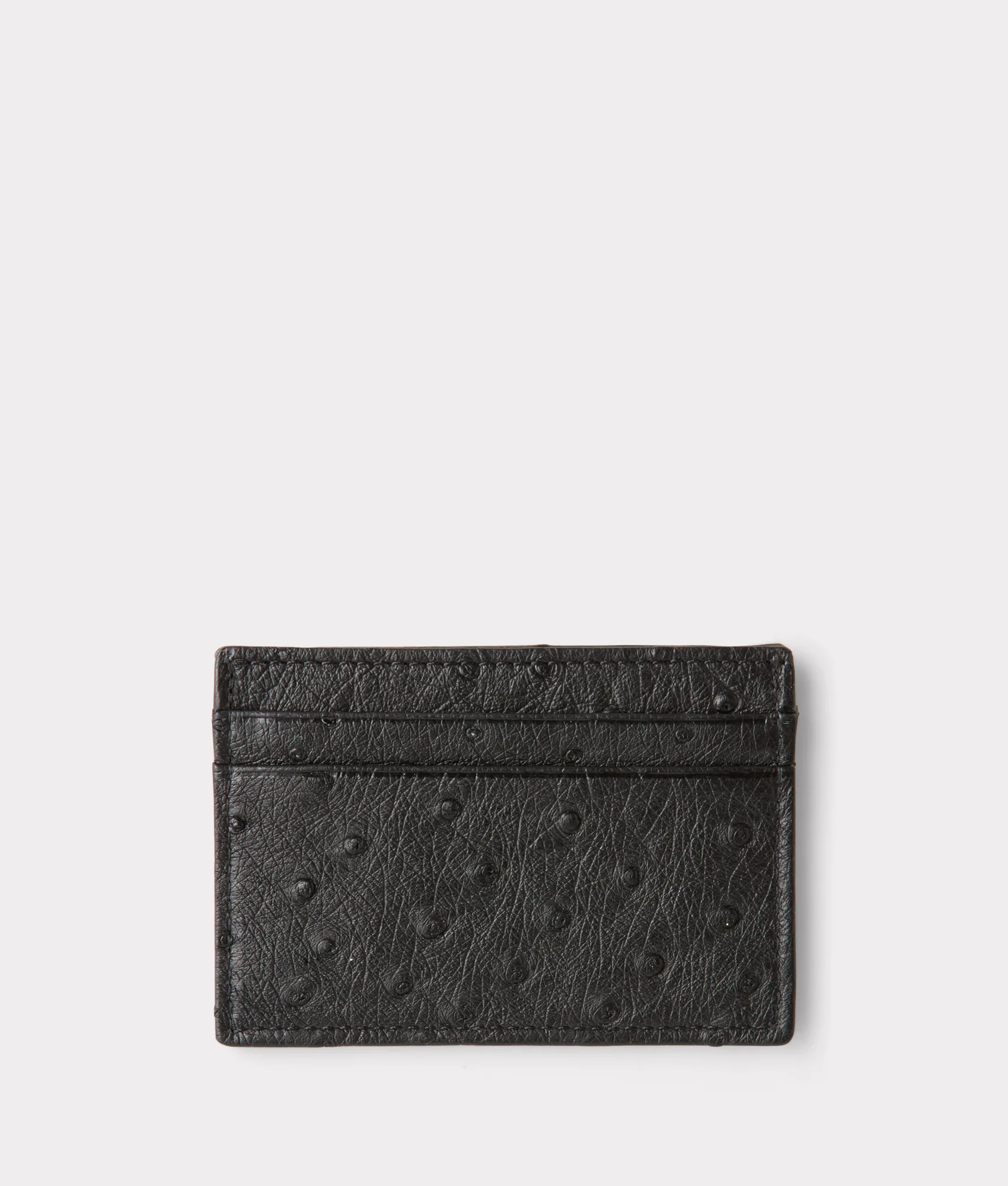 Credit Card Case – Ostrich :: Black - Image 2
