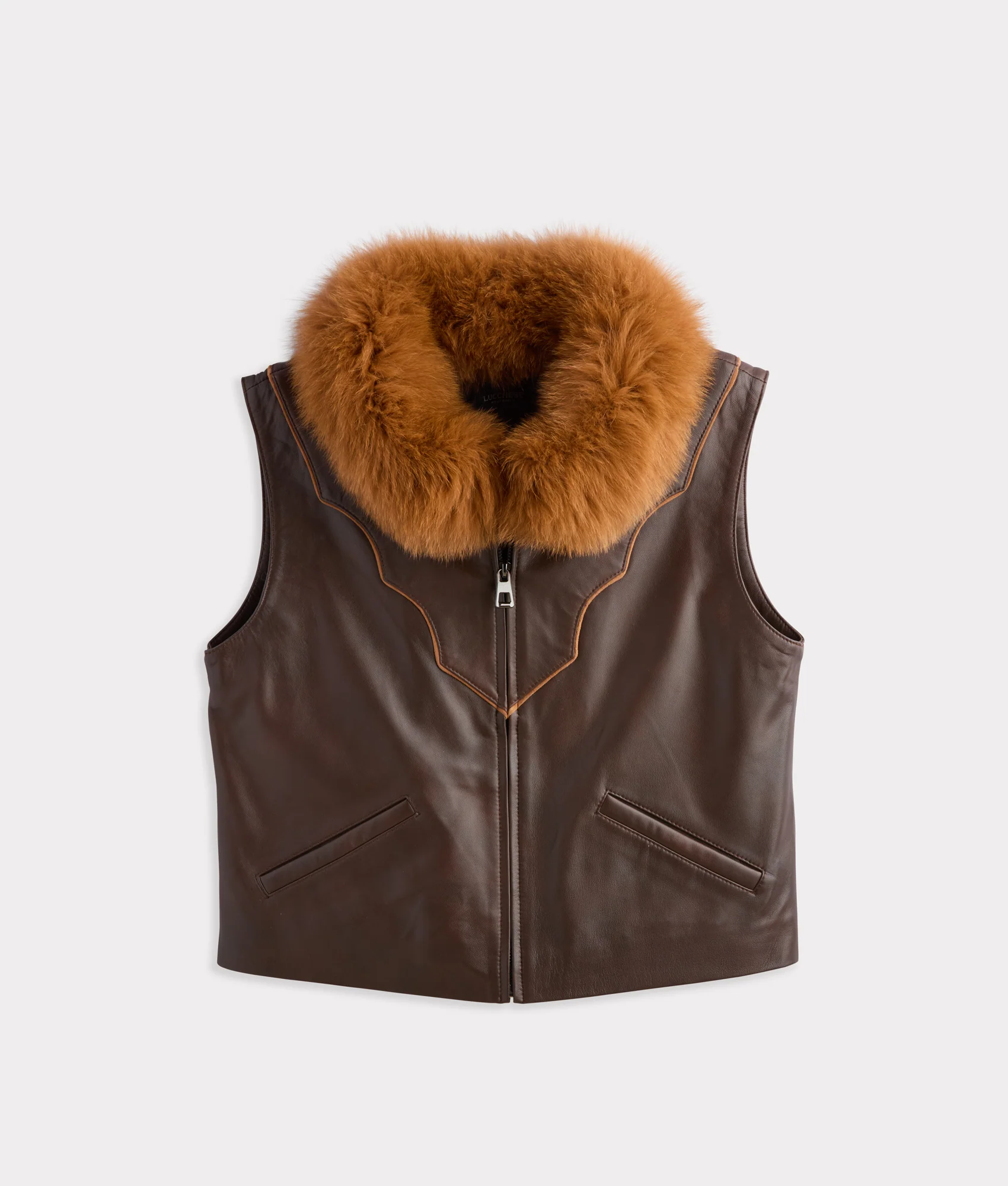 Duchess Of The Range Fur Vest :: Brown