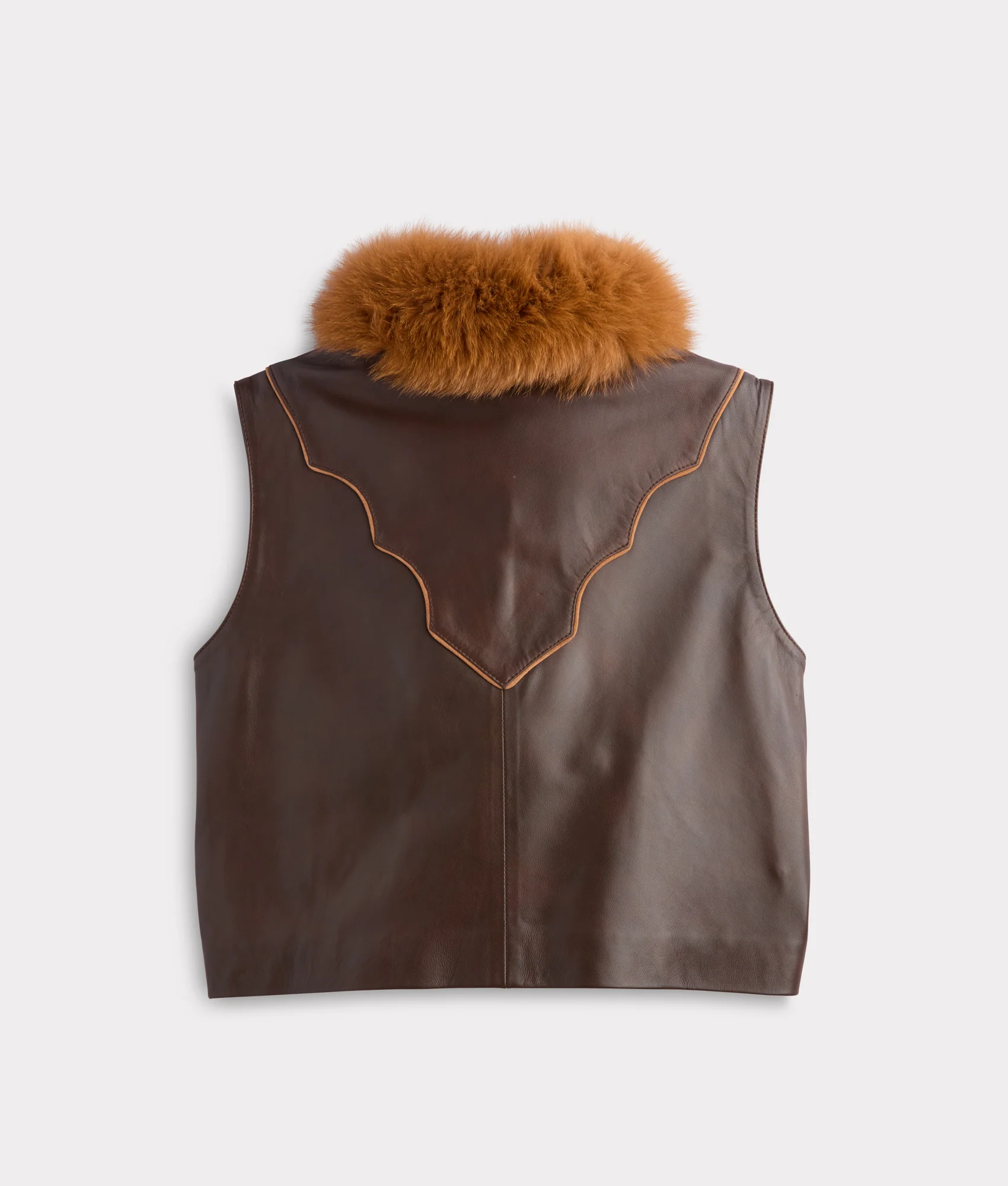 Duchess Of The Range Fur Vest :: Brown - Image 2