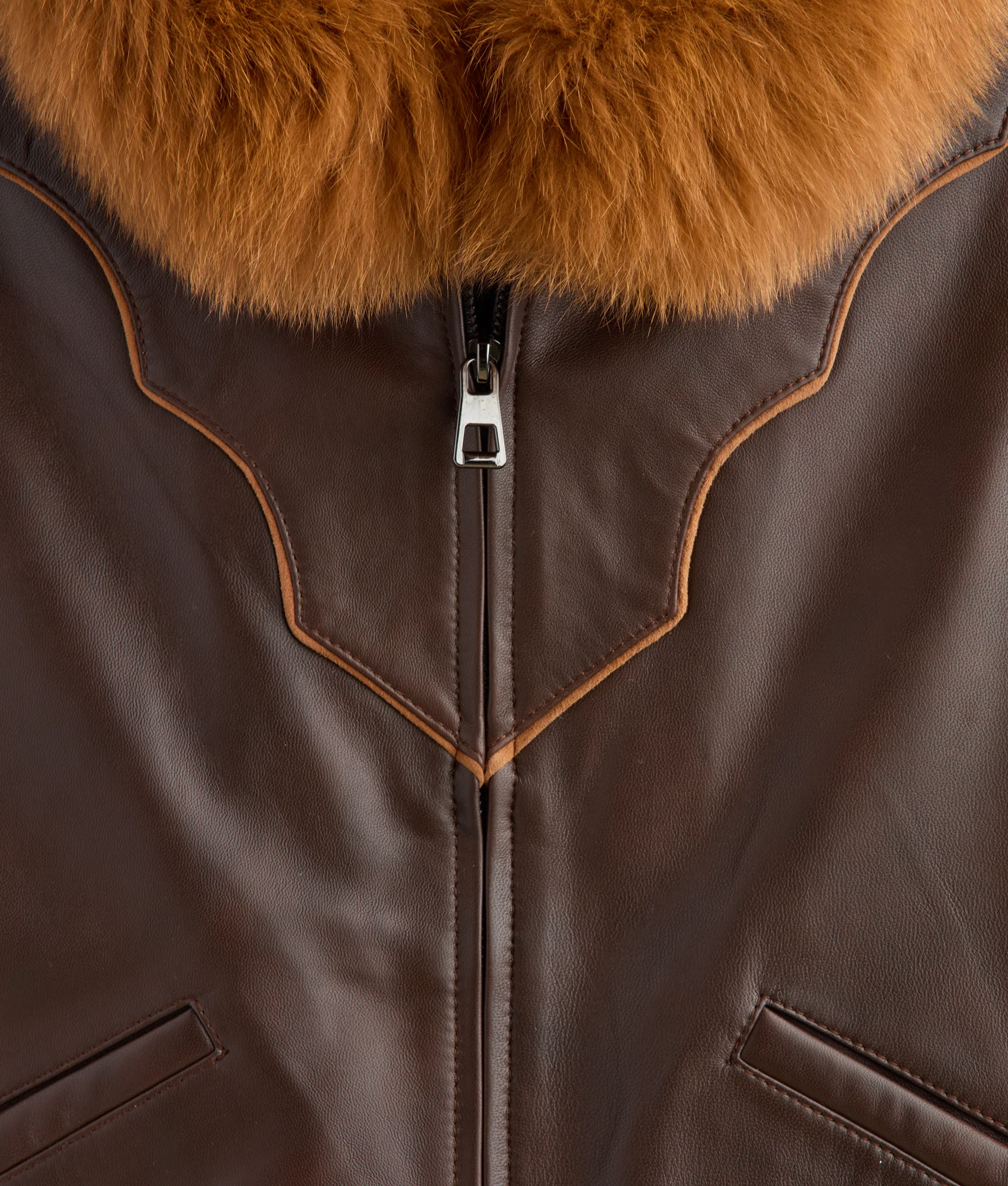Duchess Of The Range Fur Vest :: Brown - Image 3