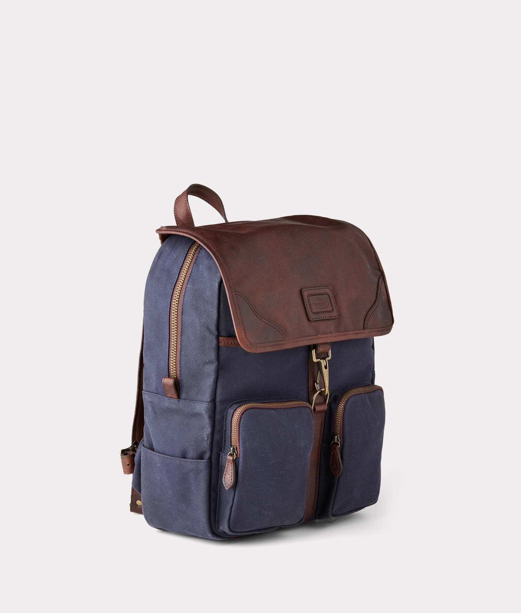 Everyday Waxed Canvas Backpack :: Navy - Image 3