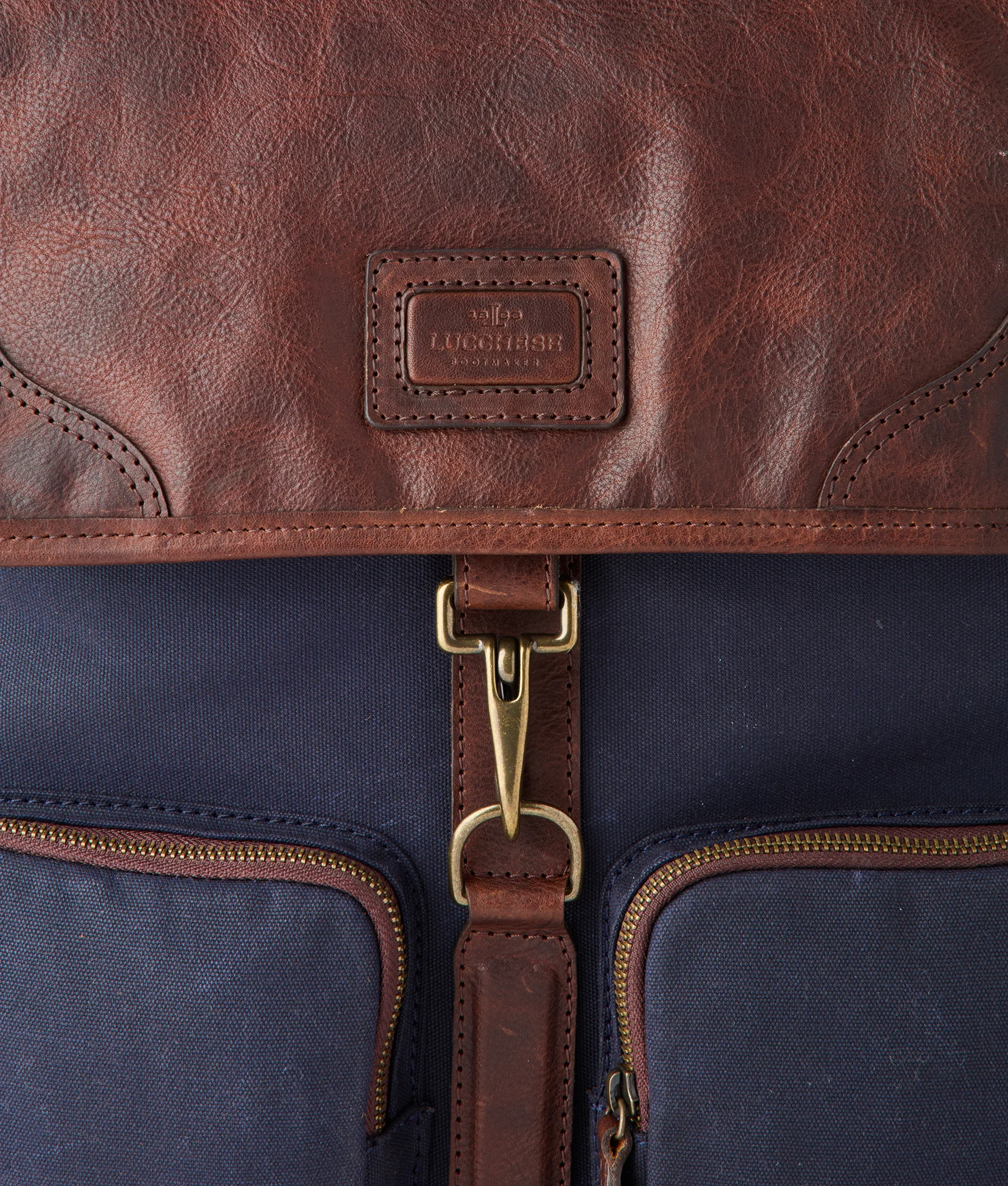 Everyday Waxed Canvas Backpack :: Navy - Image 7