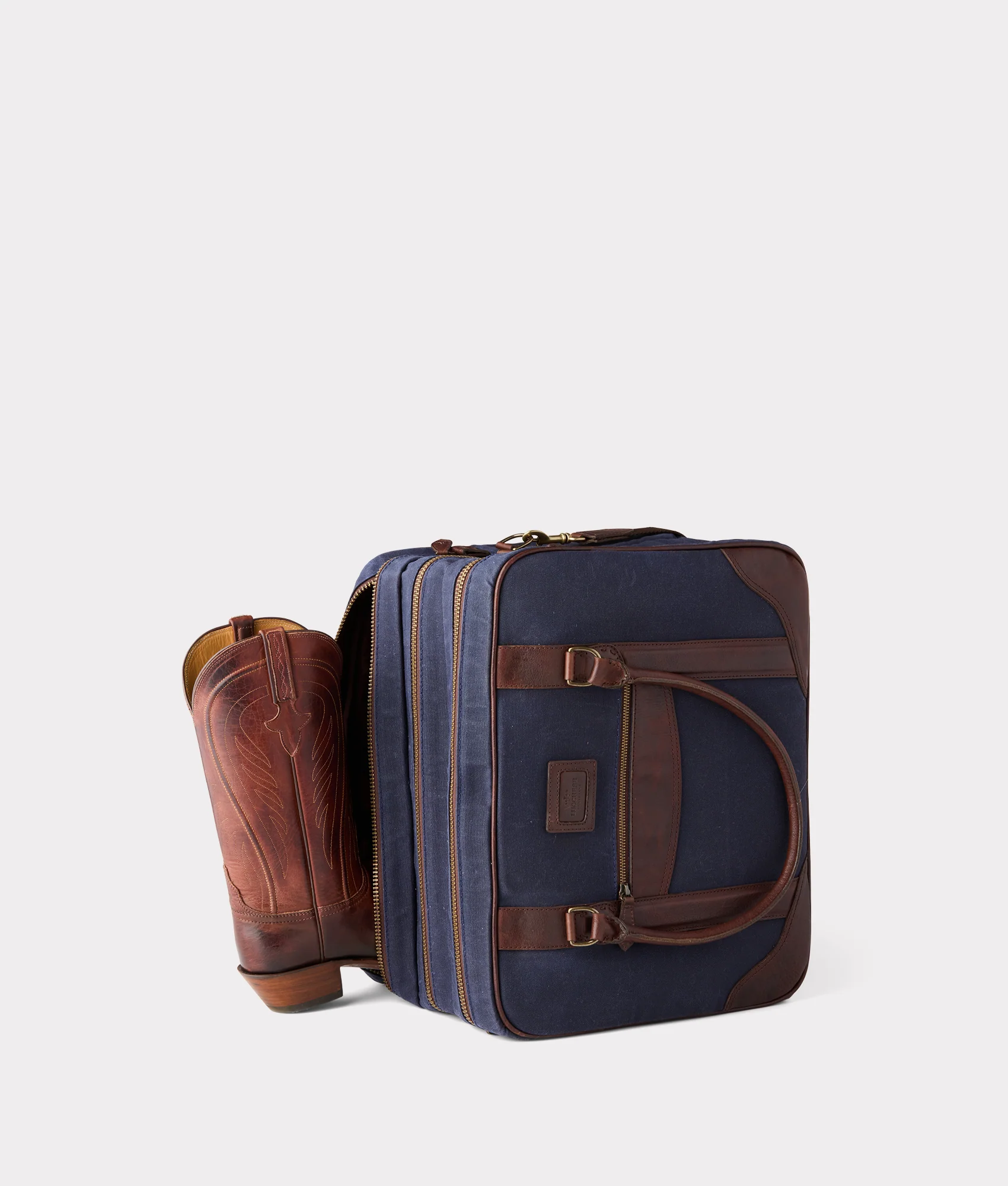 Everyday Waxed Canvas Cowboy Bag :: Navy - Image 4
