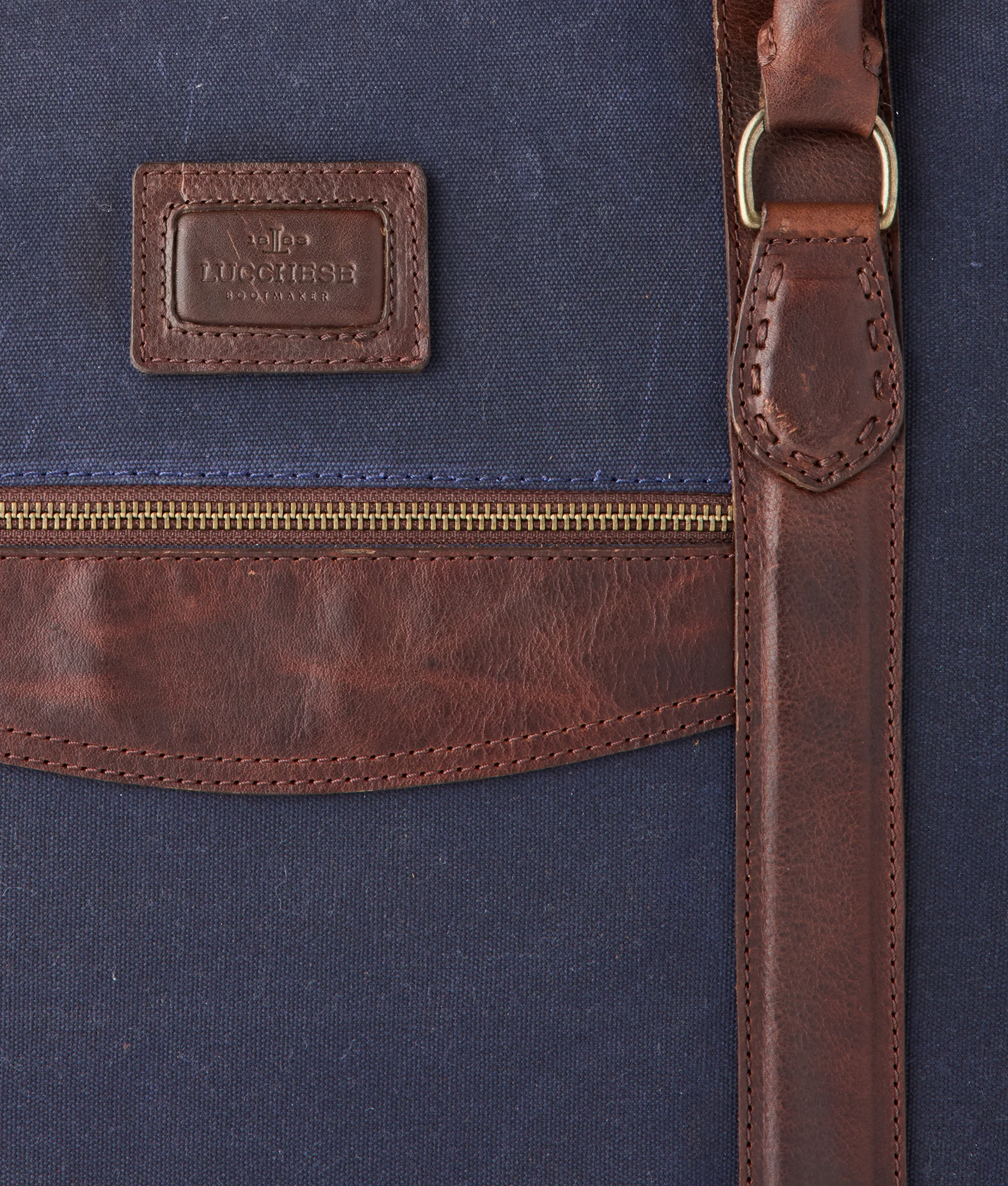 Everyday Waxed Canvas Cowboy Bag :: Navy - Image 8