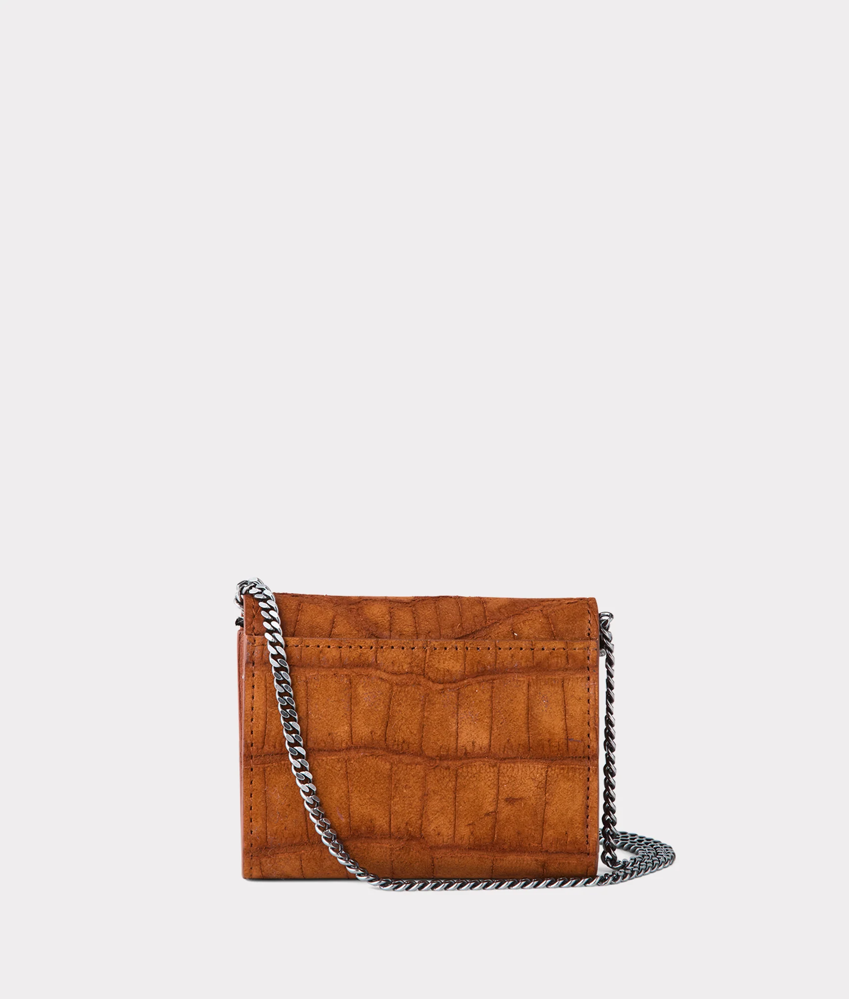Exotic Short Wallet On A Chain :: Cognac - Image 2