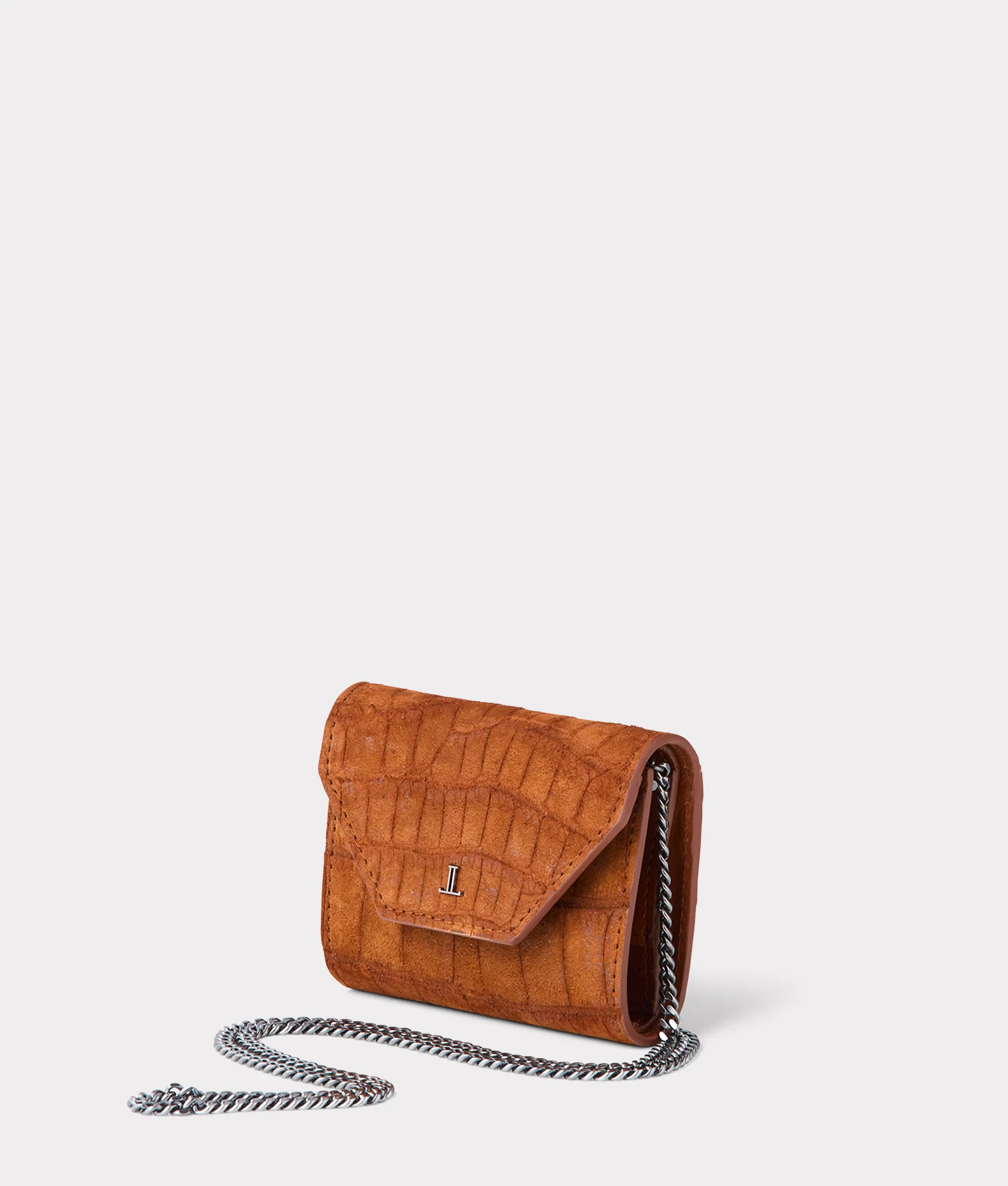Exotic Short Wallet On A Chain :: Cognac - Image 5