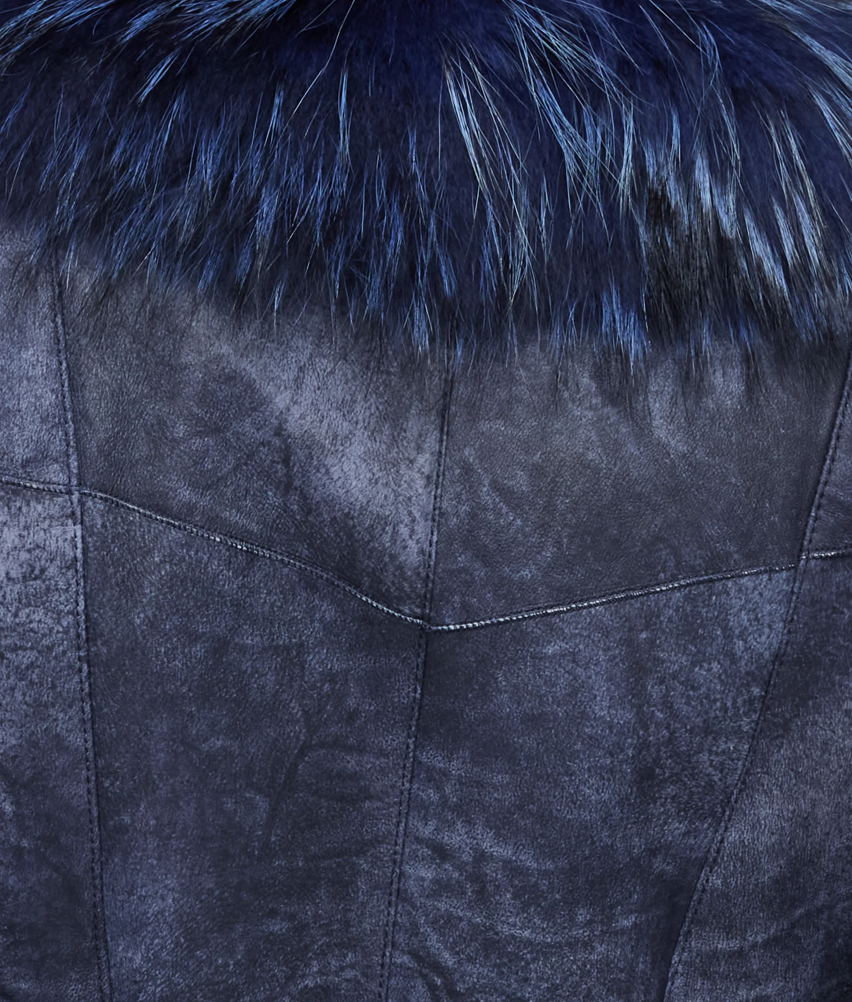 Serphina Fur Vest :: Navy - Image 4